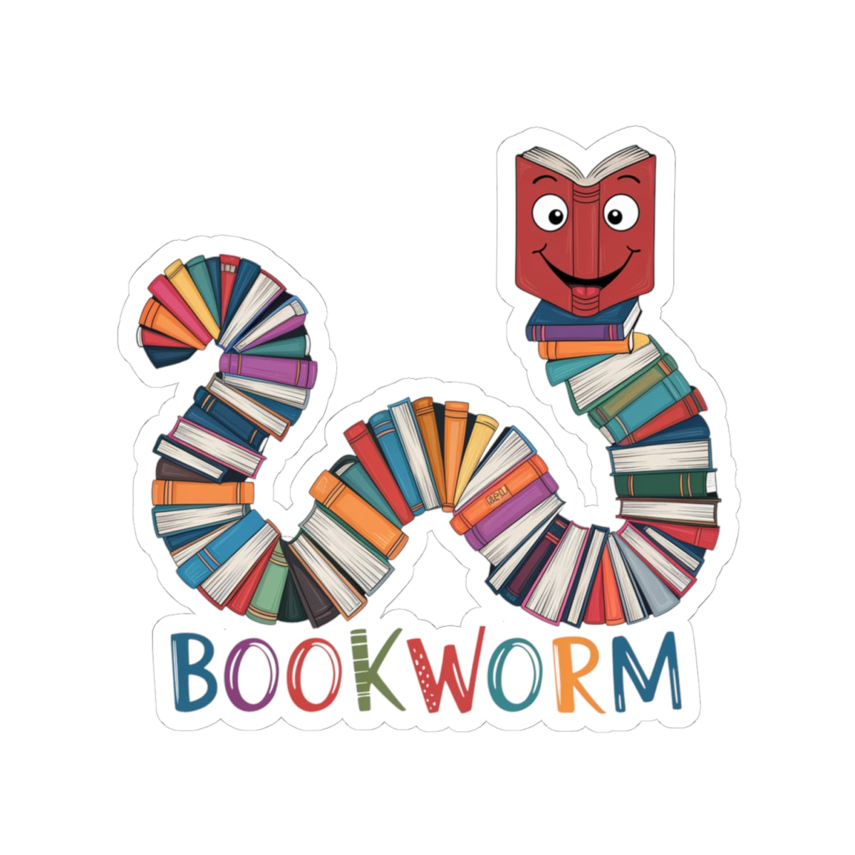 Bookworm Sticker