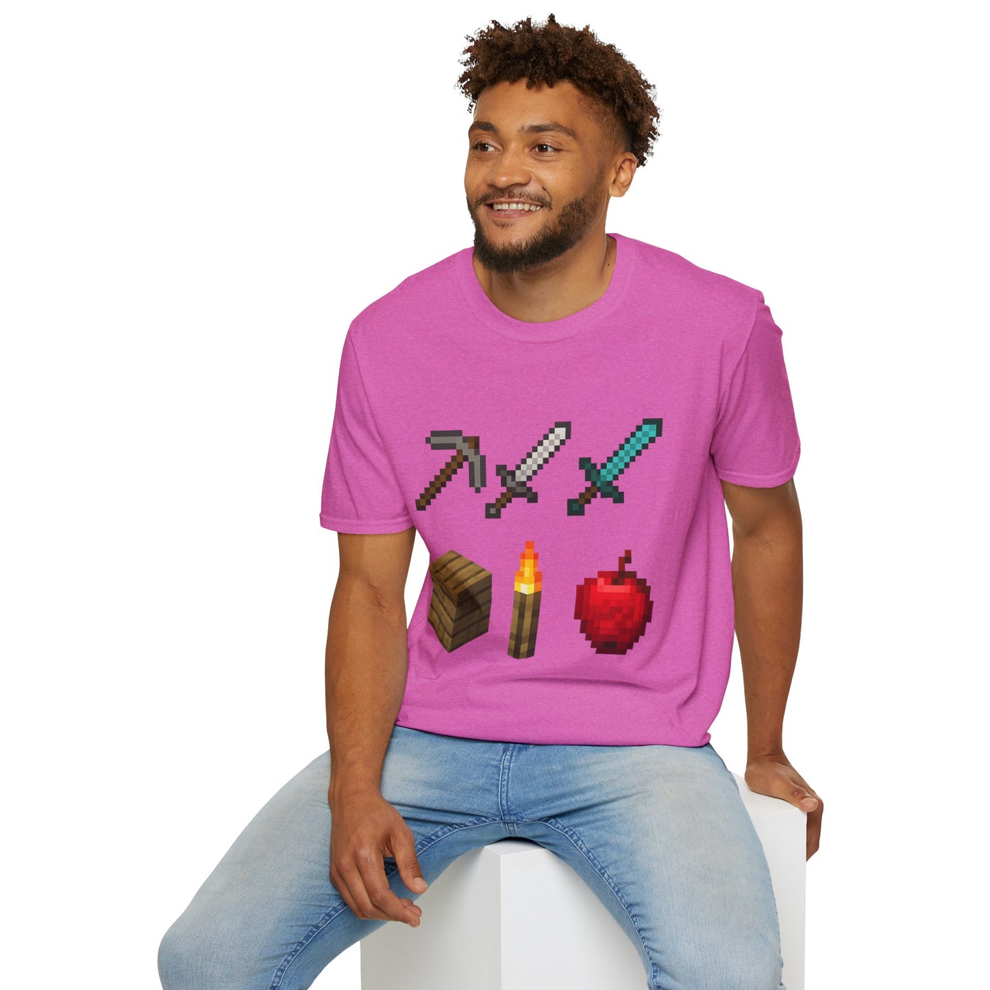 Pixel Tools & Items T-Shirt | Retro Pixel Art Gaming Tee, 8-Bit Gamer Shirt, Pixel Weapons & Supplies Top, Video Game Lover Gift Unisex