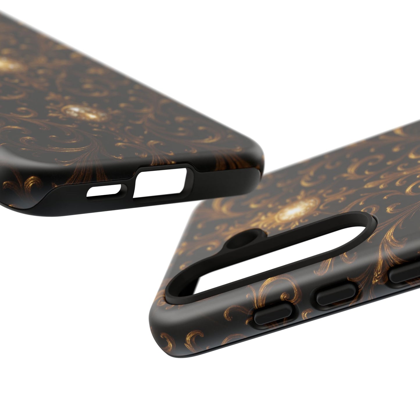 Luxury Baroque Samsung Case – Elegant Gold Ornate Floral Phone Cover for Galaxy