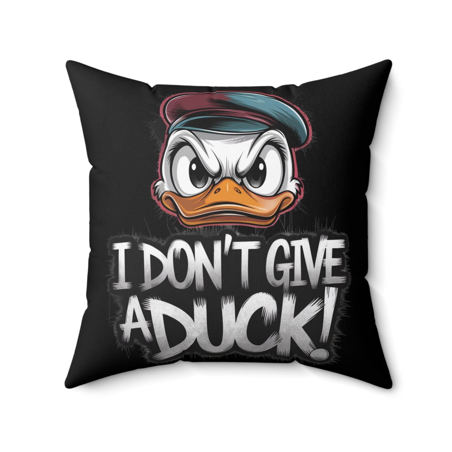 I Don't Give a Duck Angry Duck Pillow