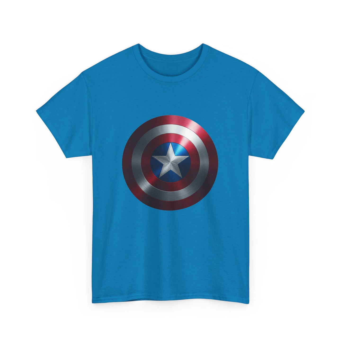 Patriotic Hero Shield Shirt – Star Emblem Graphic Tee – Super Soldier Gift – Comic Inspired Unisex Shirt – Cosplay Convention Top
