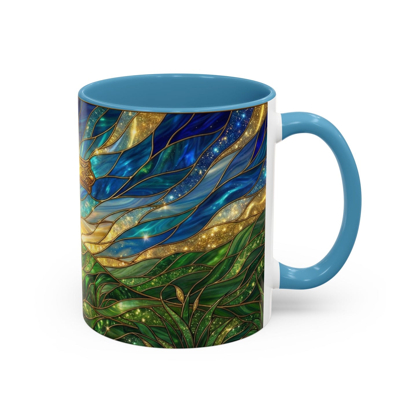 Christian Cross Mug, Stained Glass Cross Coffee Mug, Religious Gift For Christian, Faith Based Mug, Inspirational Bible Mug
