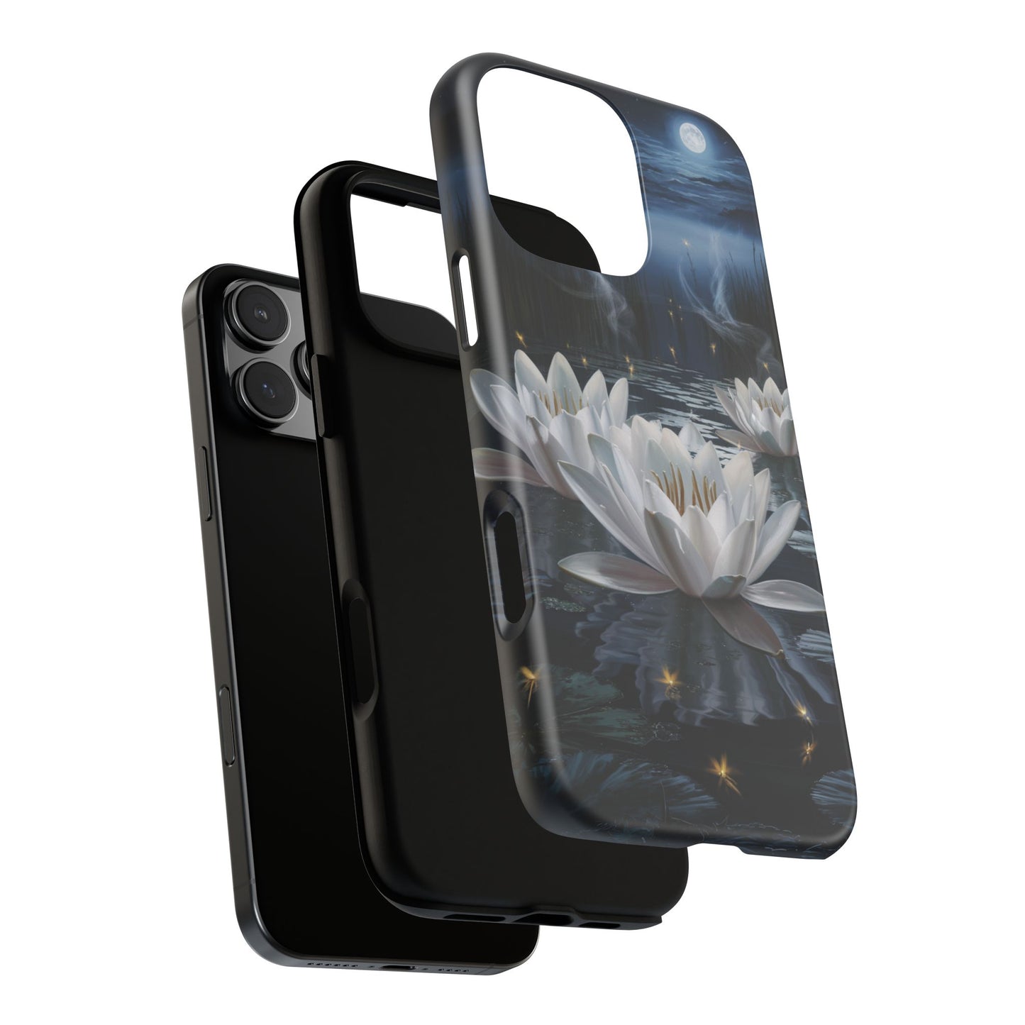 iPhone Case - Water Lilies Moonlight Design