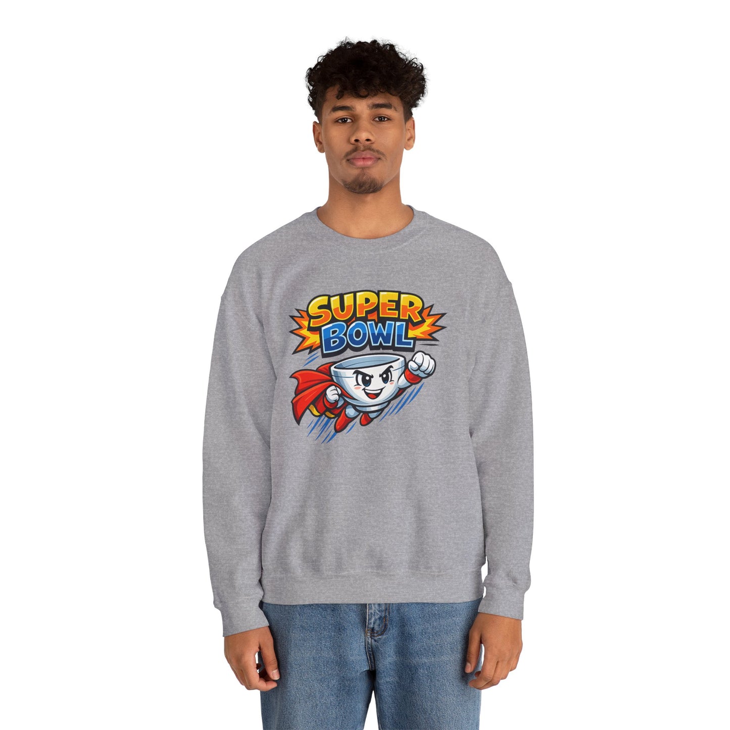Super Bowl Sweatshirt, Funny Super Bowl Crewneck, Football Party Sweatshirt, Game Day Pullover, Bowl Pun Shirt, Unisex Graphic Crew