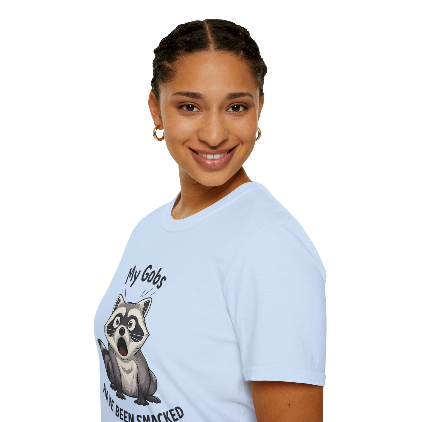 My Gobs Have Been Smacked Shirt, Funny Raccoon T Shirt, Gobsmacked Joke Tee, Meme Animal Shirt, Absurd Humor Graphic Tee