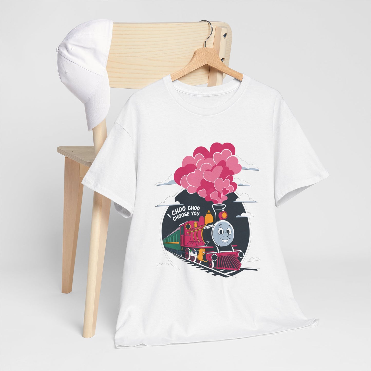 I Choo Choo Choose You Shirt, Cute Train Valentine Tee, Funny Love Graphic TShirt, Romantic Gift For Him Her, Valentine Pun Shir