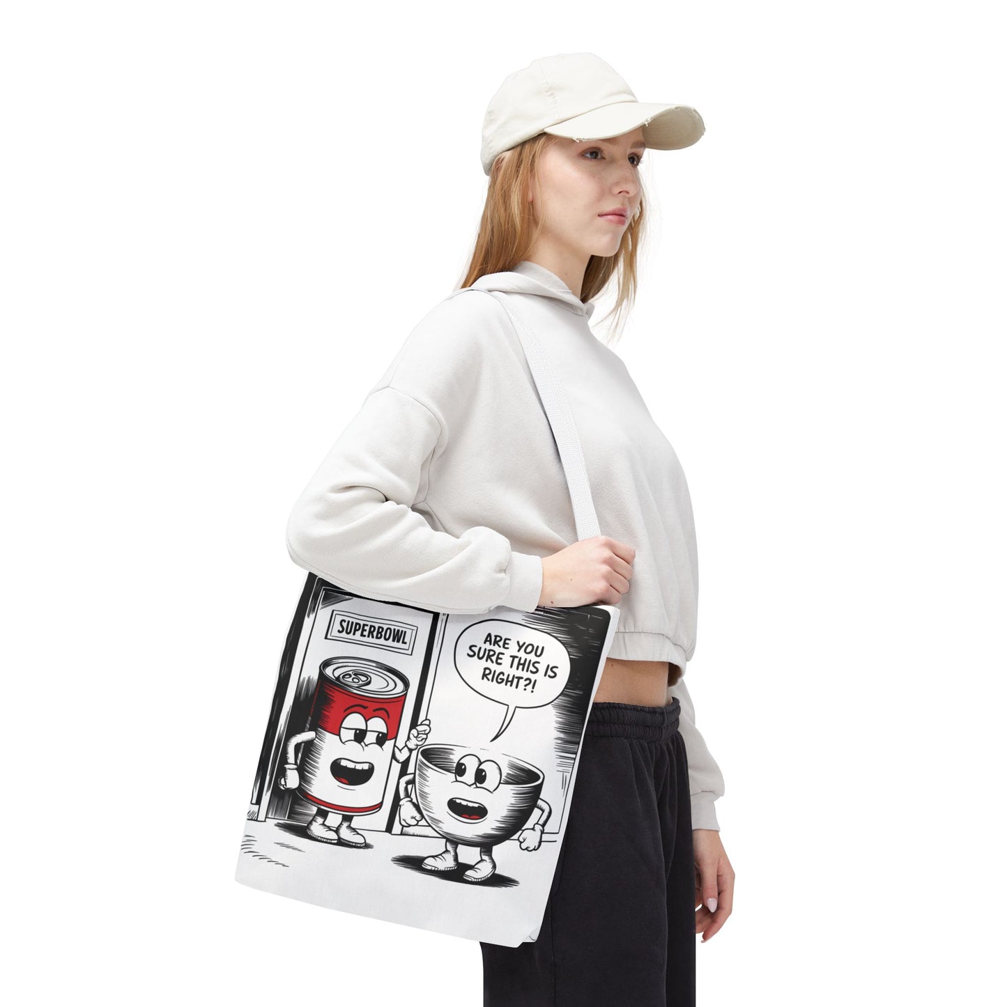 Tote Bag - Comic Superbowl Soup Design