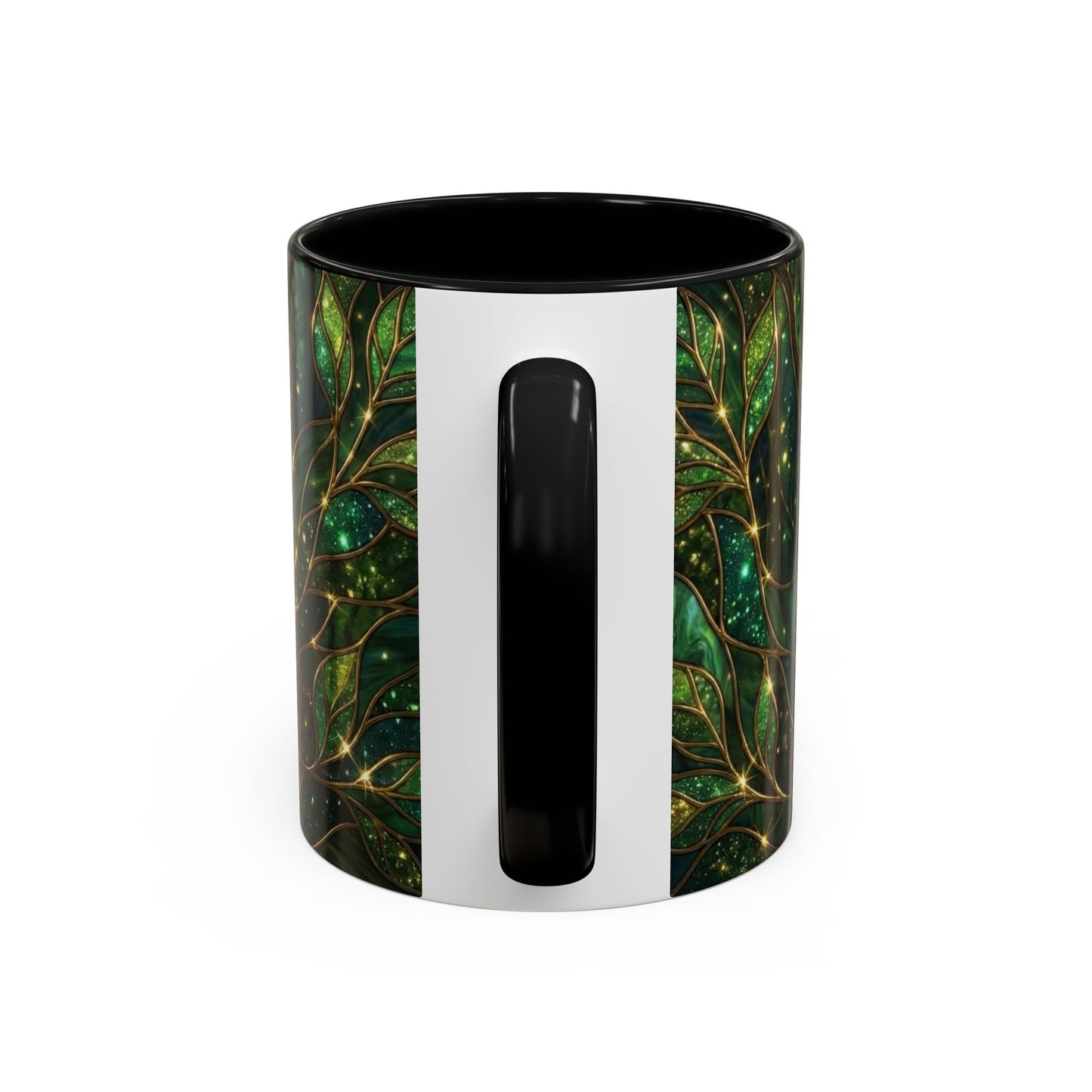 Stained Glass Shamrock Mug, Celtic Irish Coffee Cup, Green Stained Glass Mug, Shamrock Art Mug, St Patrick’s Day Gift