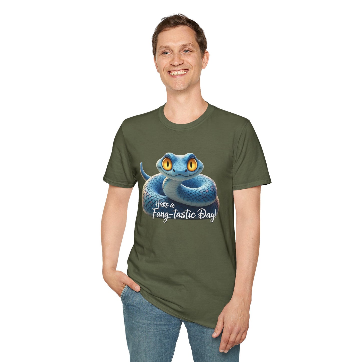 Have A Fang-tastic Day Snake T-Shirt, Funny Reptile Tee, Cute Snake Lover Gift, Animal Pun Shirt, Humor Top For Her Or Him
