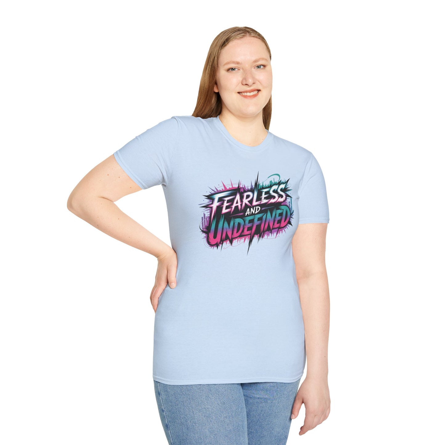 Fearless And Undefined T-Shirt, KPop Anime Inspired Graphic Tee, Empowering Quote Shirt, Bold Aesthetic Top For Fans, Dreamers, And Performers