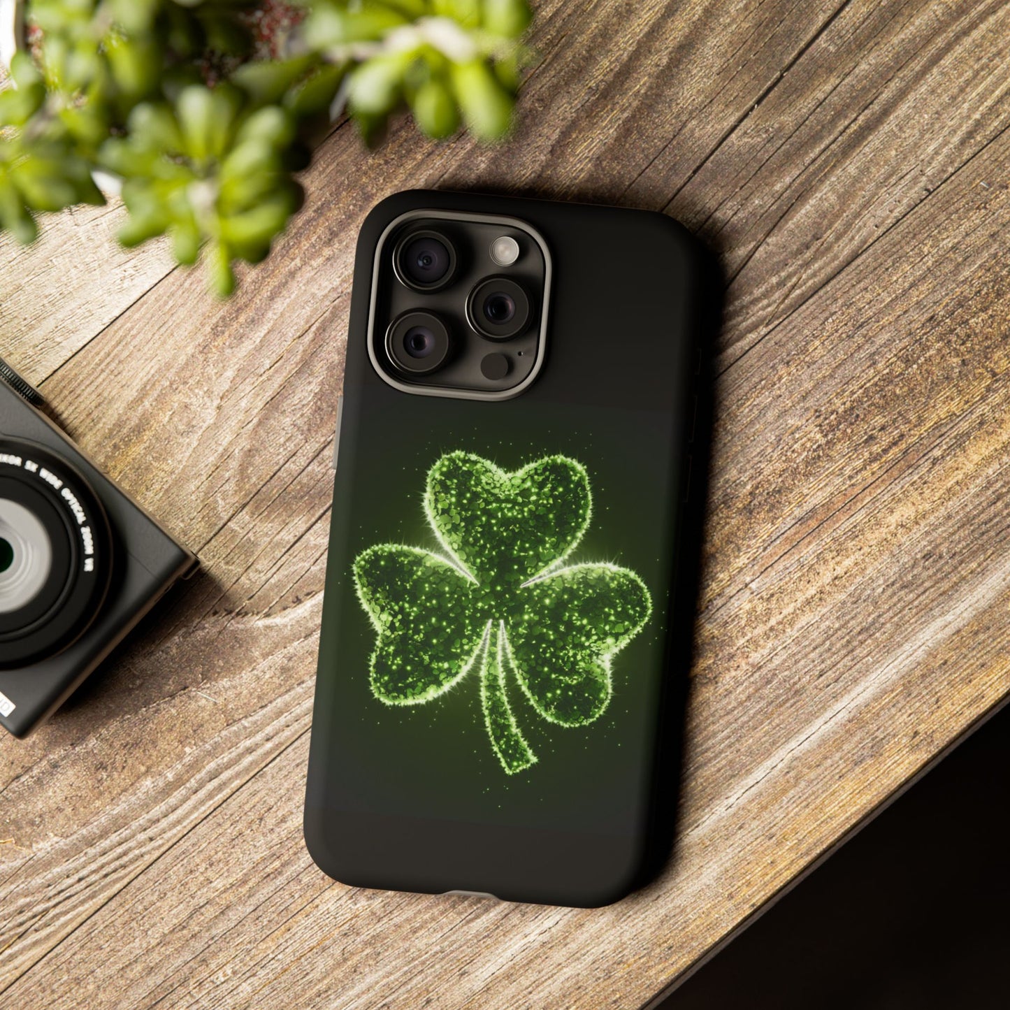 iPhone Tough Case - Shiny Shamrock Design