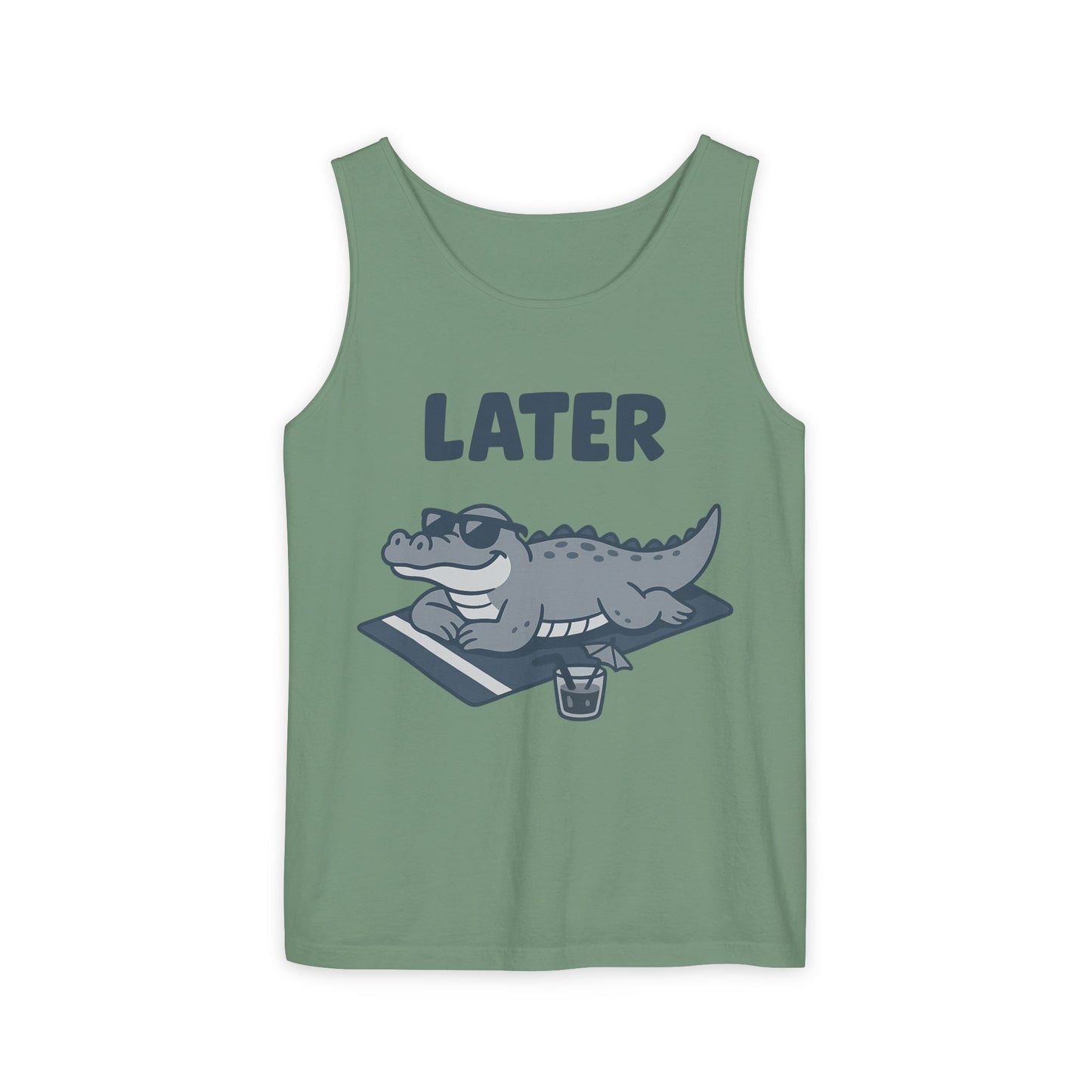 Funny Crocodile Tank Top - ‘Later Gator’ Cute Graphic Croc Tee, Summer Vest, Beach Gift, Sarcastic Animal Humor, Festival and Everyday Wear