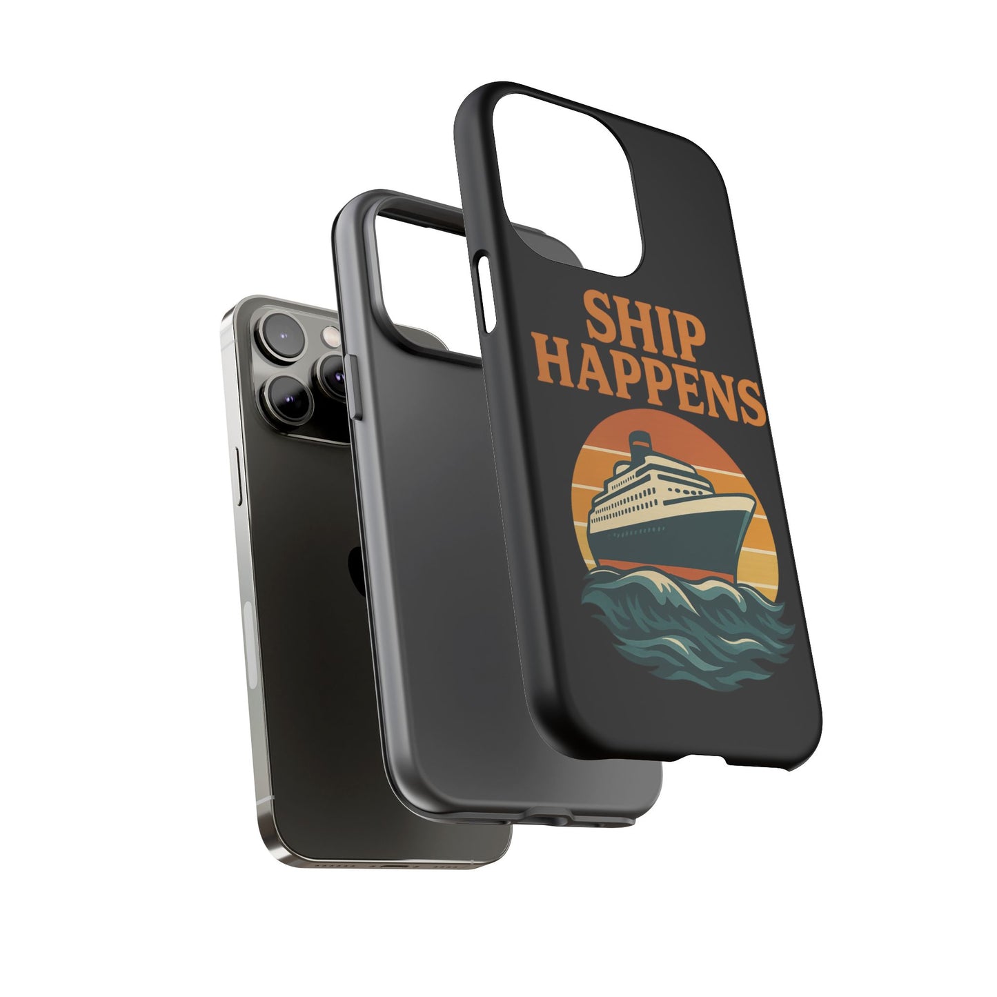 iPhone Case Ship Happens Sunset Cruise Case Gift for Travel Lovers Nautical Phone Case Cruise Accessory