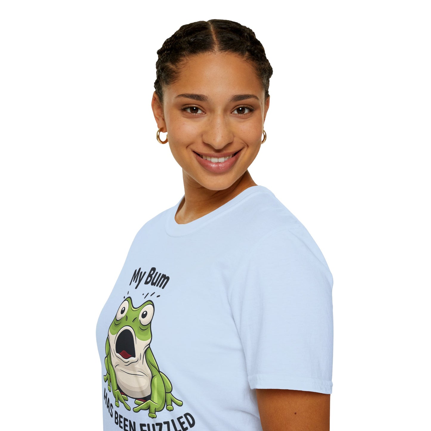 My Bum Has Been Fuzzled Shirt, Bumfuzzled Word Play Tee, Funny Frog T Shirt, Cute Shocked Frog Graphic Tee, Silly Humor Gift
