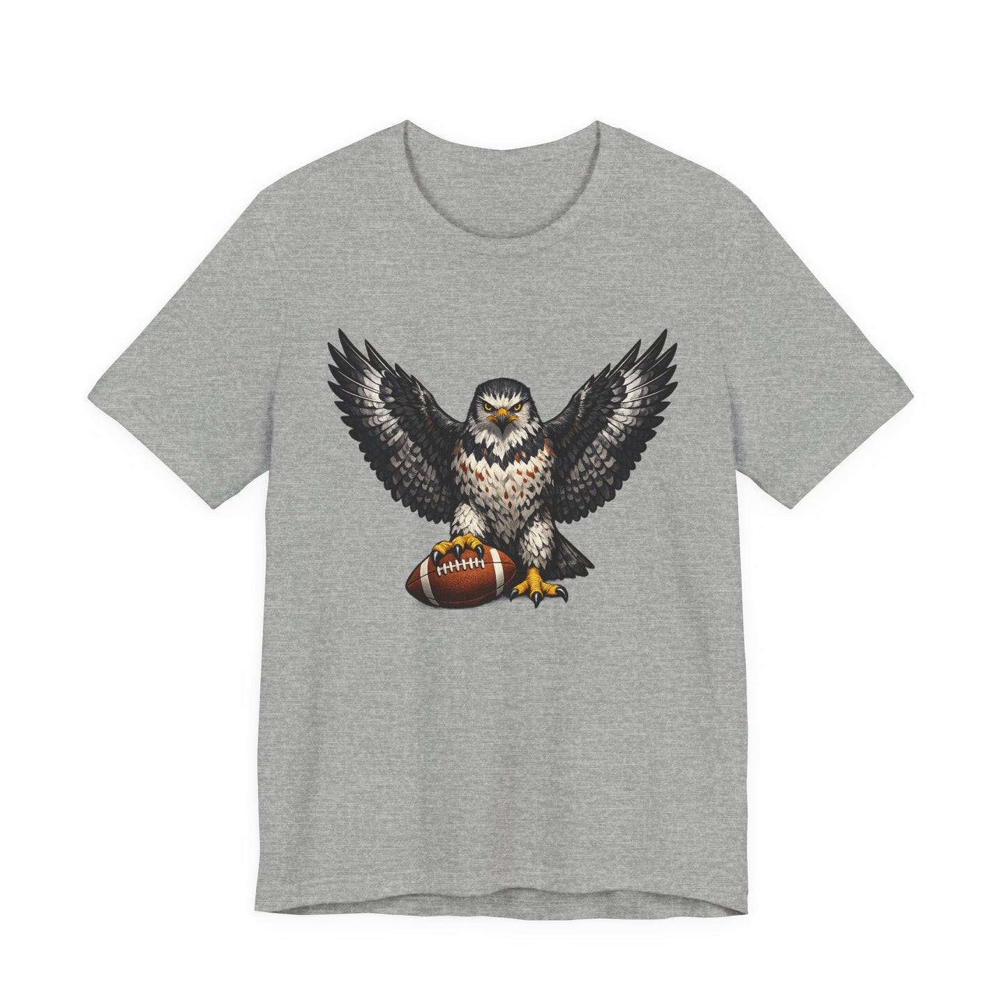 Hawk Football Shirt, Hawk Holding Football T Shirt, Hawk Mascot Tee, Football Bird Of Prey Shirt, Game Day Sports Tee, Hawk Fan Gift