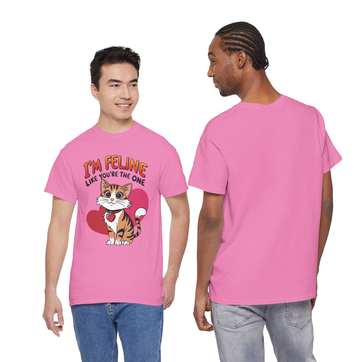 I’m Feline Like You’re The One Shirt, Cute Cat Valentine Tee, Funny Cat Love Graphic TShirt, Romantic Gift For Her Him, Cat Pun Shirt
