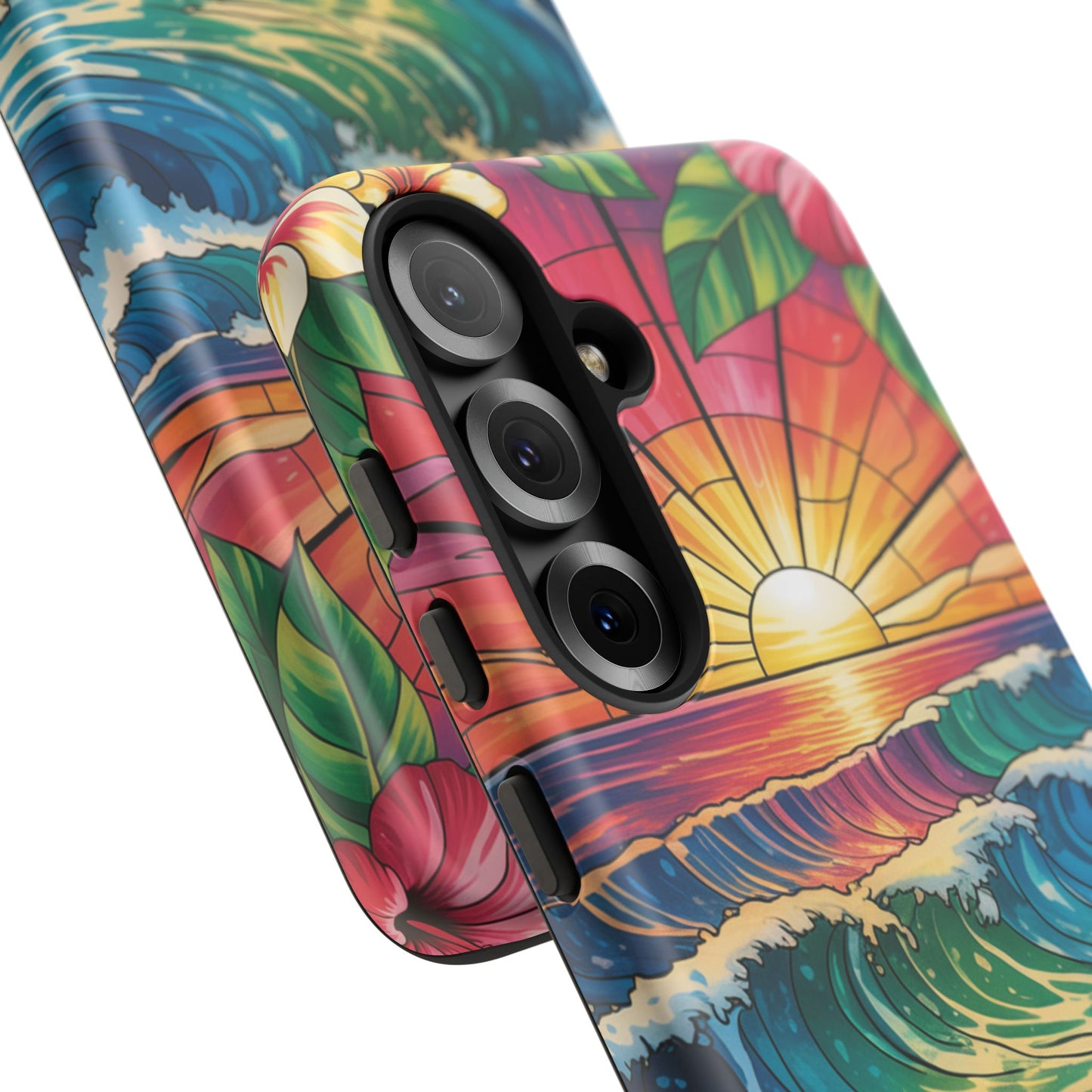 Samsung Galaxy Case Ohana Hawaiian Wave Phone Cover Sunset Tropical Beach Art Protective Case Gift for Samsung Lovers