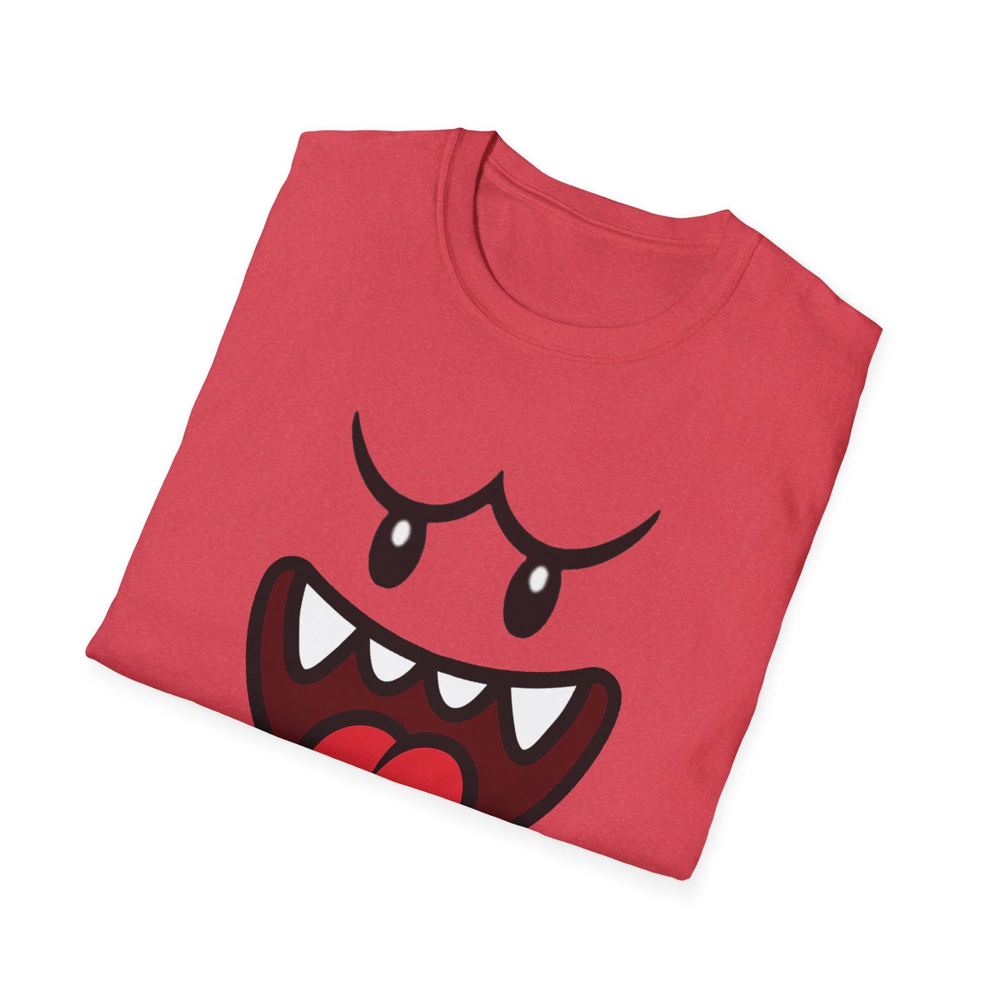 Ghost Face Graphic T-Shirt – Funny Spooky Cute Retro Halloween Tee, Y2K Nostalgia Bold Design, Soft Cotton, Fall Gift Shirt