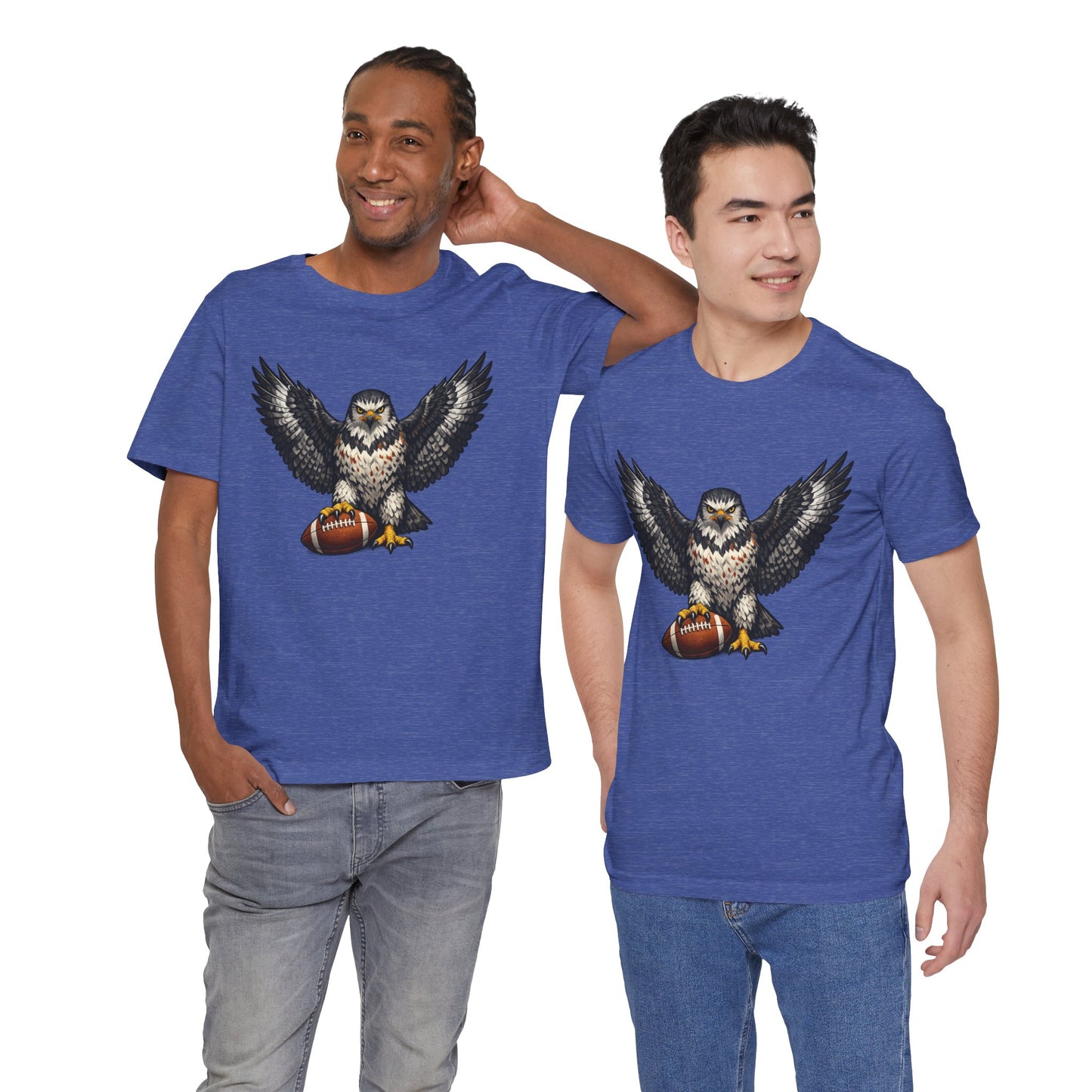 Hawk Football Shirt, Hawk Holding Football T Shirt, Hawk Mascot Tee, Football Bird Of Prey Shirt, Game Day Sports Tee, Hawk Fan Gift