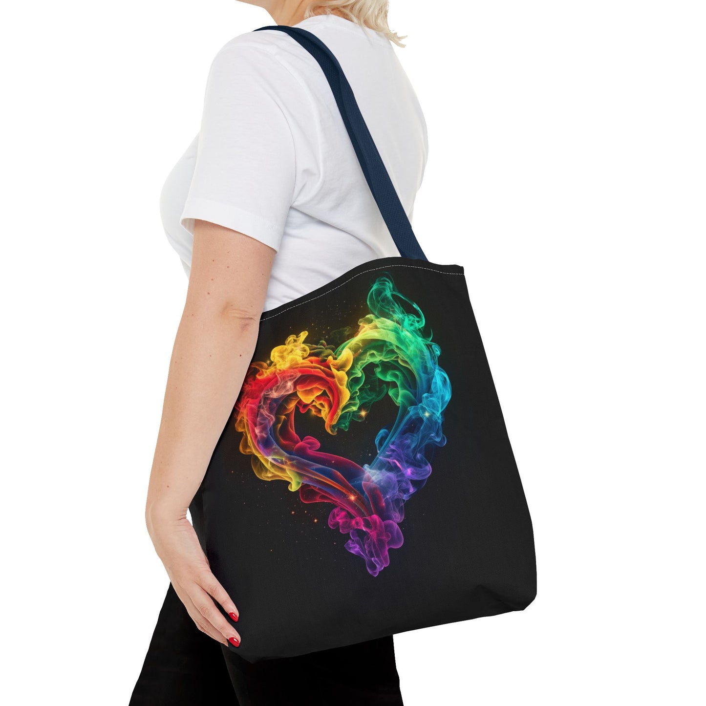 Colorful Smoke Heart Tote