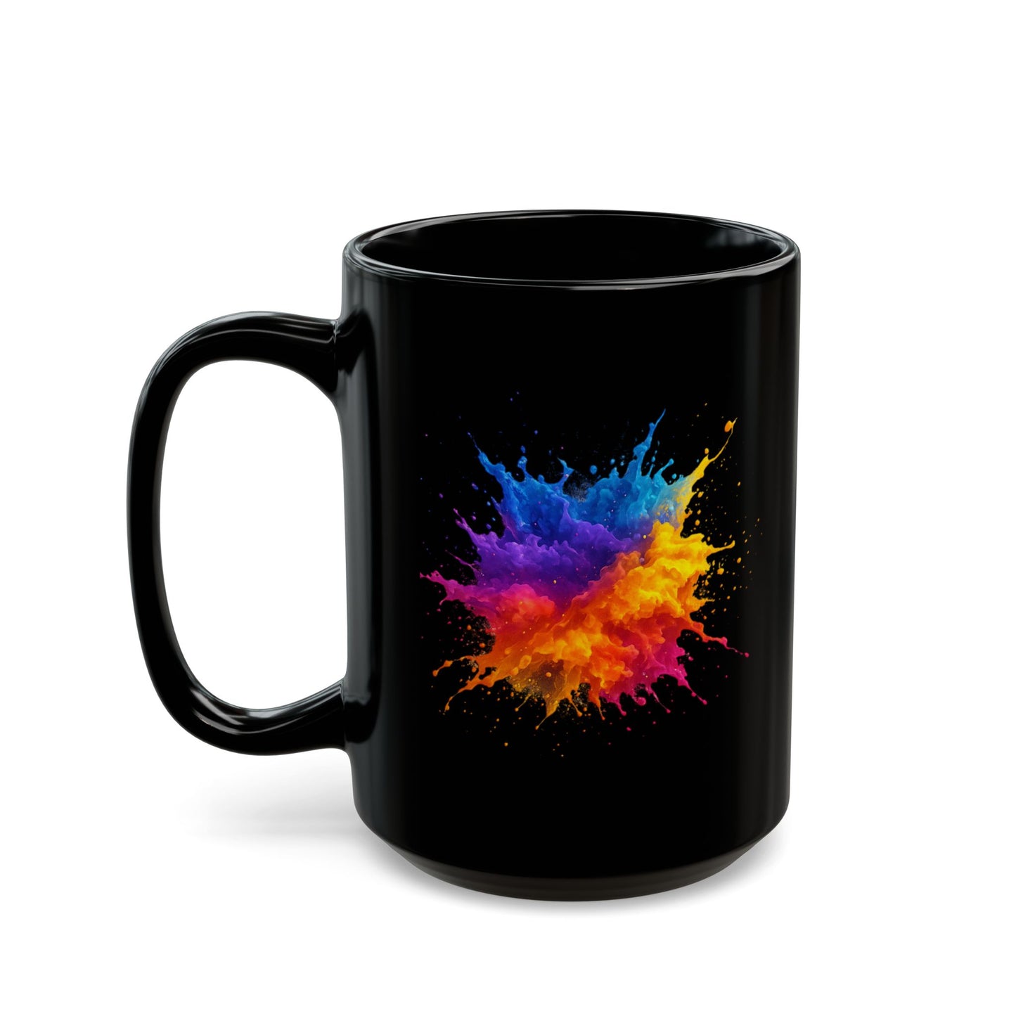 Color Splash Art Mug - Abstract Paint Splash Coffee Cup - Bright Bold Colorful Mug - Artist Gift Idea - Creative Vibe Mug 11oz 15oz