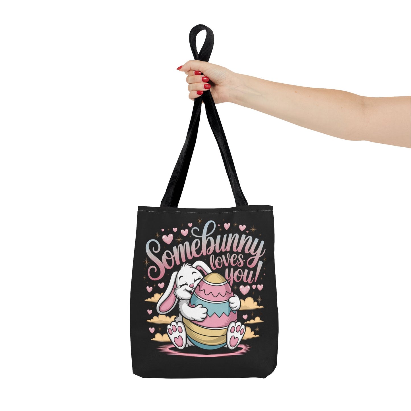 Easter Bunny Tote Bag Somebunny Loves You Easter Bag Bunny