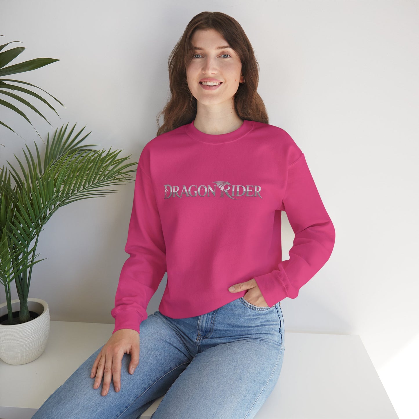 Dragon Rider Sweatshirt | Unisex Fantasy Gamer Crewneck | Nerdy Cozy Mythical Gift | Medieval Dragon Pullover | Geek Cosplay Style