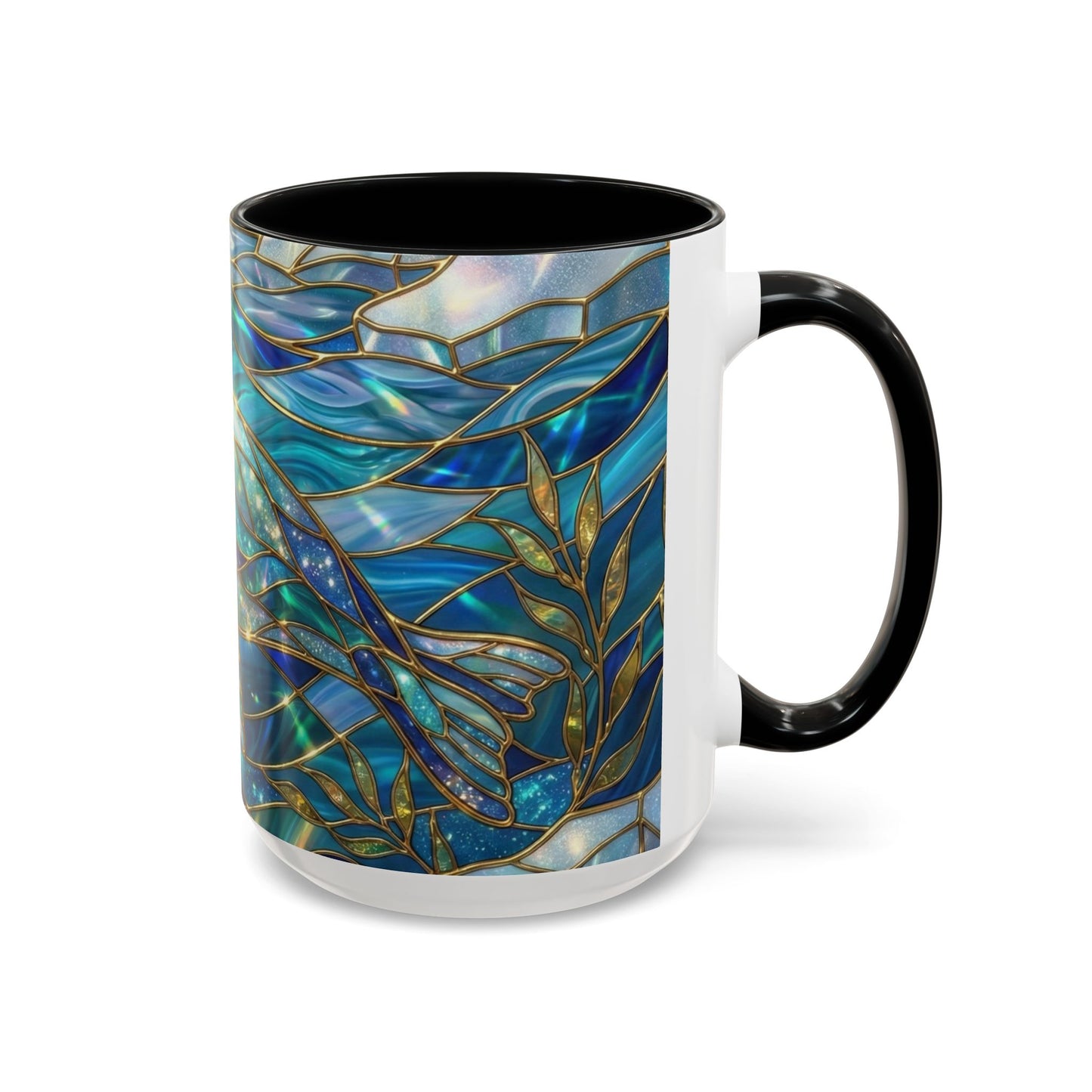 Seal Coffee Mug, Stained Glass Seal Mug, Cute Marine Animal Art Mug, Ocean Lover Gift, Unique Ceramic Coffee Cup, 11oz 15oz Coastal Mug