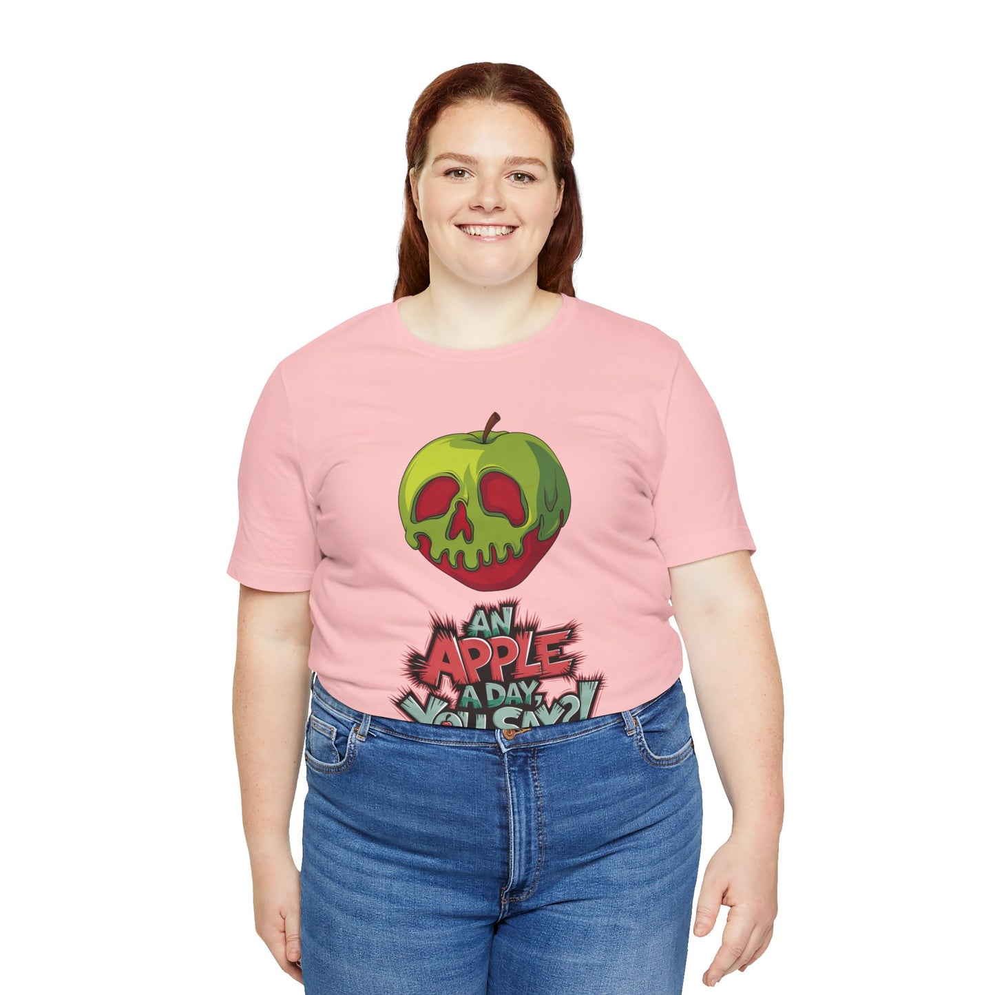Funny Apple Skull Shirt – An Apple A Day You Say? – Grunge Fruit Tee – Y2K Nostalgia T‑Shirt – Gift for Fruit Lovers