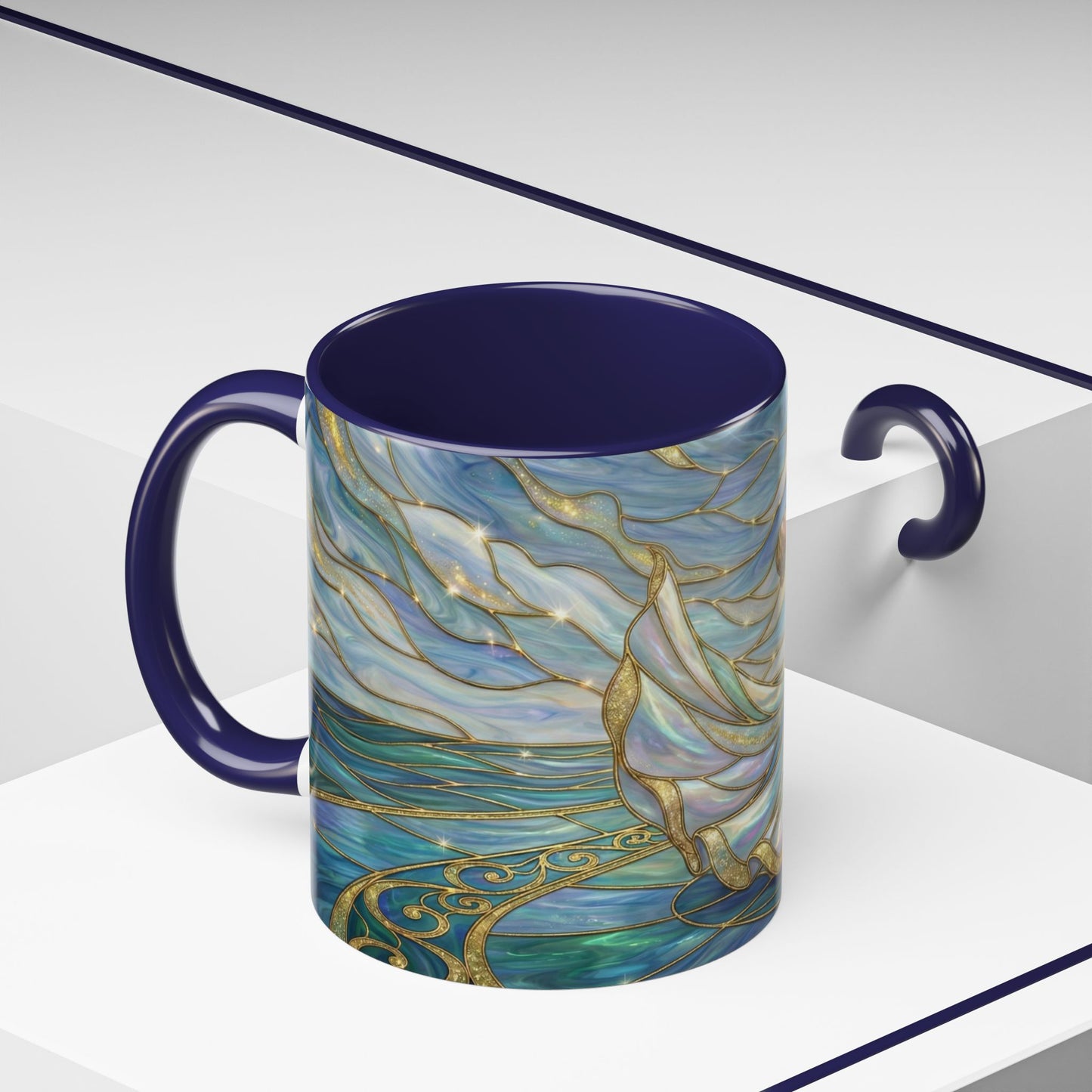 Stained Glass Mug, Dancing Couple Coffee Cup, Romantic Anniversary Gift, Ballroom Dancer Tea Cup, Wedding Present For Couple, Art Mug
