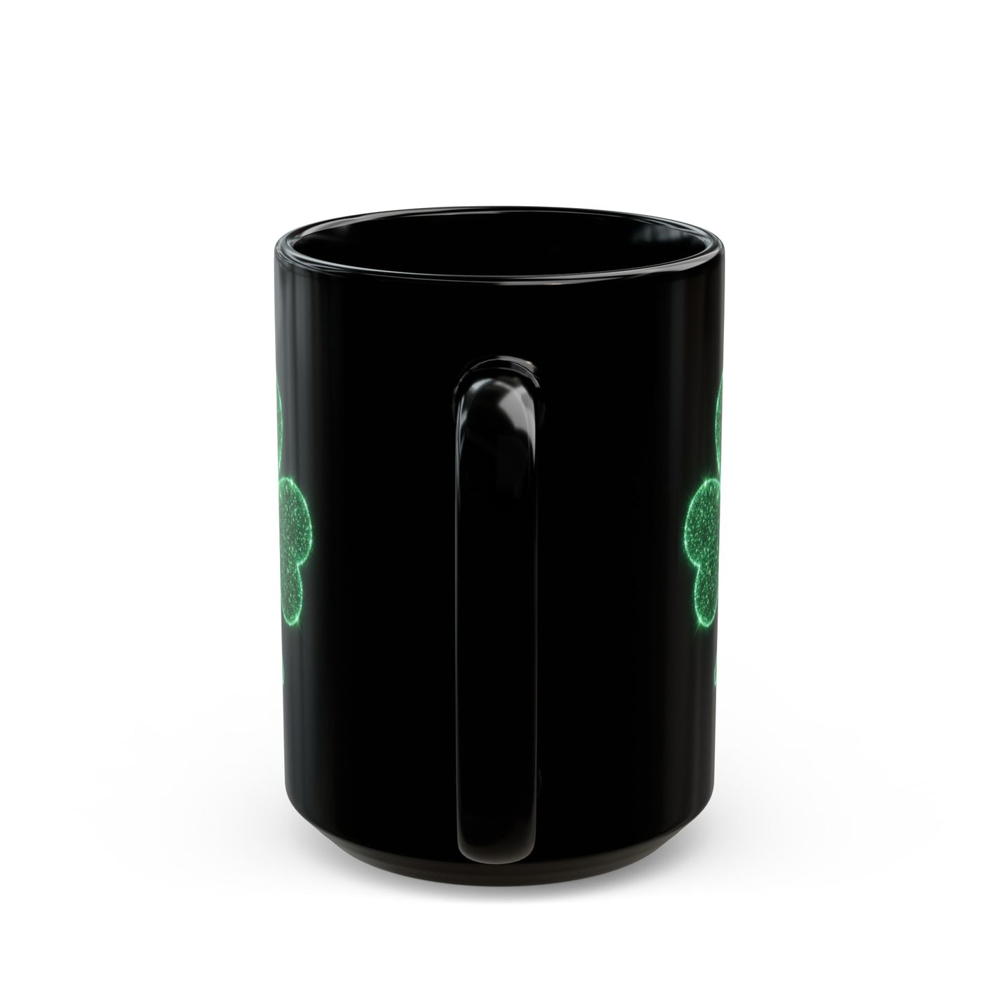 Glowing Shamrock Mug, St Patricks Day Gift, Lucky Green Clover Coffee Cup, Emerald Glitter Aesthetic, Irish Pride Mug, Magic Luck Tea Cup