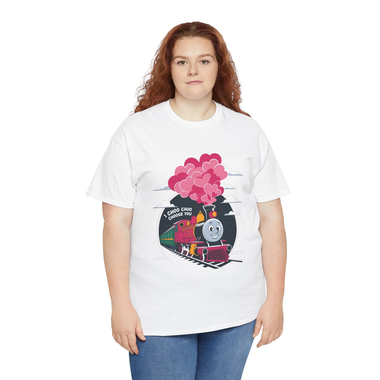 I Choo Choo Choose You Shirt, Cute Train Valentine Tee, Funny Love Graphic TShirt, Romantic Gift For Him Her, Valentine Pun Shir