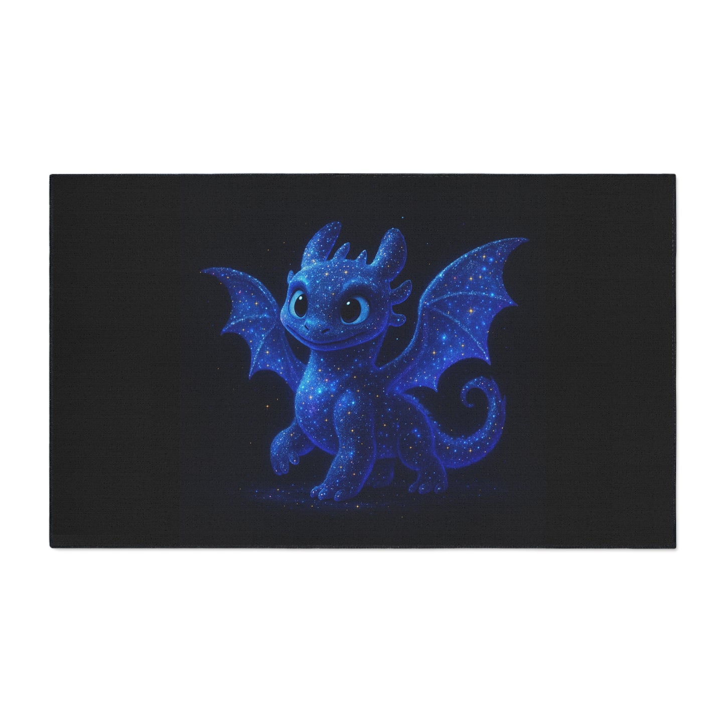 Galaxy Baby Dragon Floor Mat | Fantasy Dragon Rug for Kids Room, Nursery, Gamer Decor | Cute Creature Doormat for Entryway or Bedroom