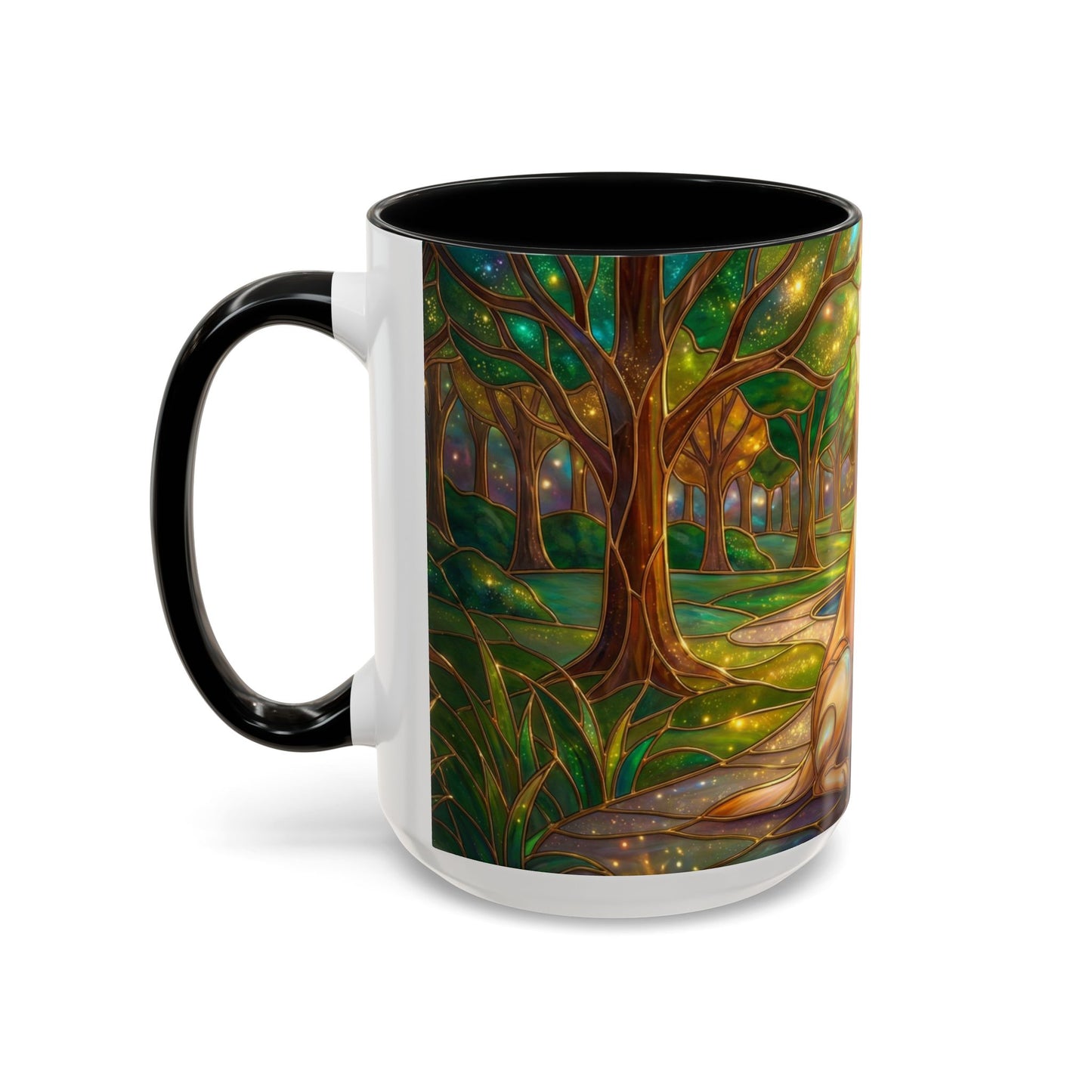 Stained Glass Labrador Mug, Dog Lover Coffee Mug, Labrador Retriever Art Cup, Pet Memorial Gift, Colorful Dog Mug, Nature Art Mug