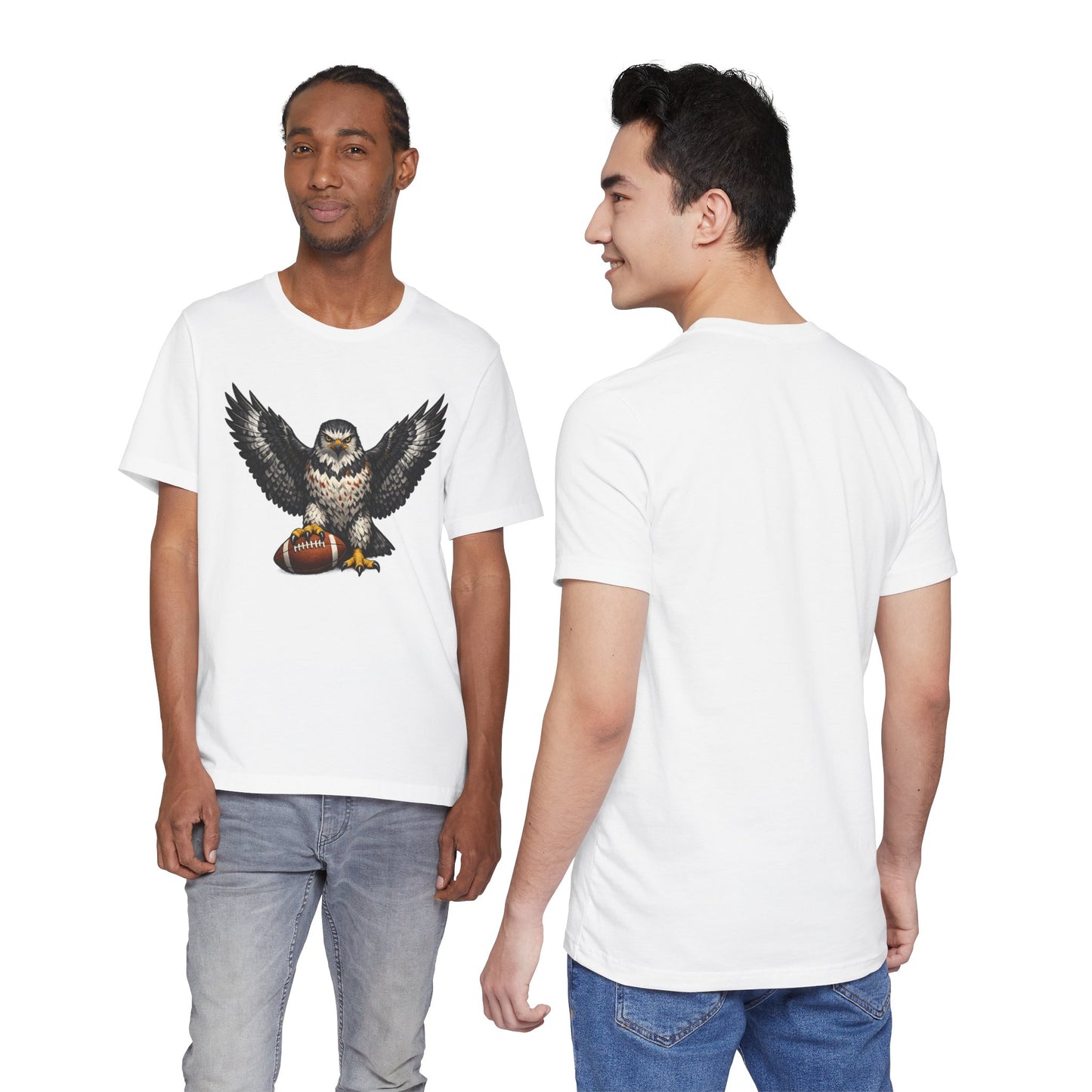 Hawk Football Shirt, Hawk Holding Football T Shirt, Hawk Mascot Tee, Football Bird Of Prey Shirt, Game Day Sports Tee, Hawk Fan Gift