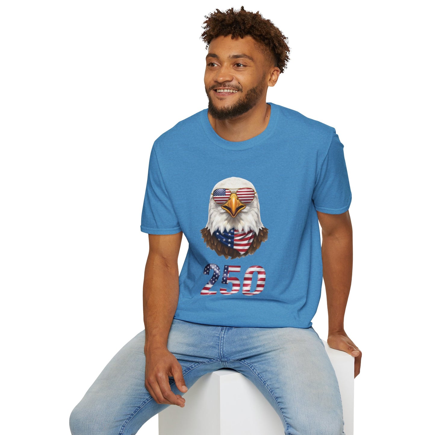 America 250 Eagle Shirt, Patriotic Bald Eagle Tee, USA Flag Sunglasses Shirt, 250th Anniversary Tee, 4th of July Shirt, American Pride Tee