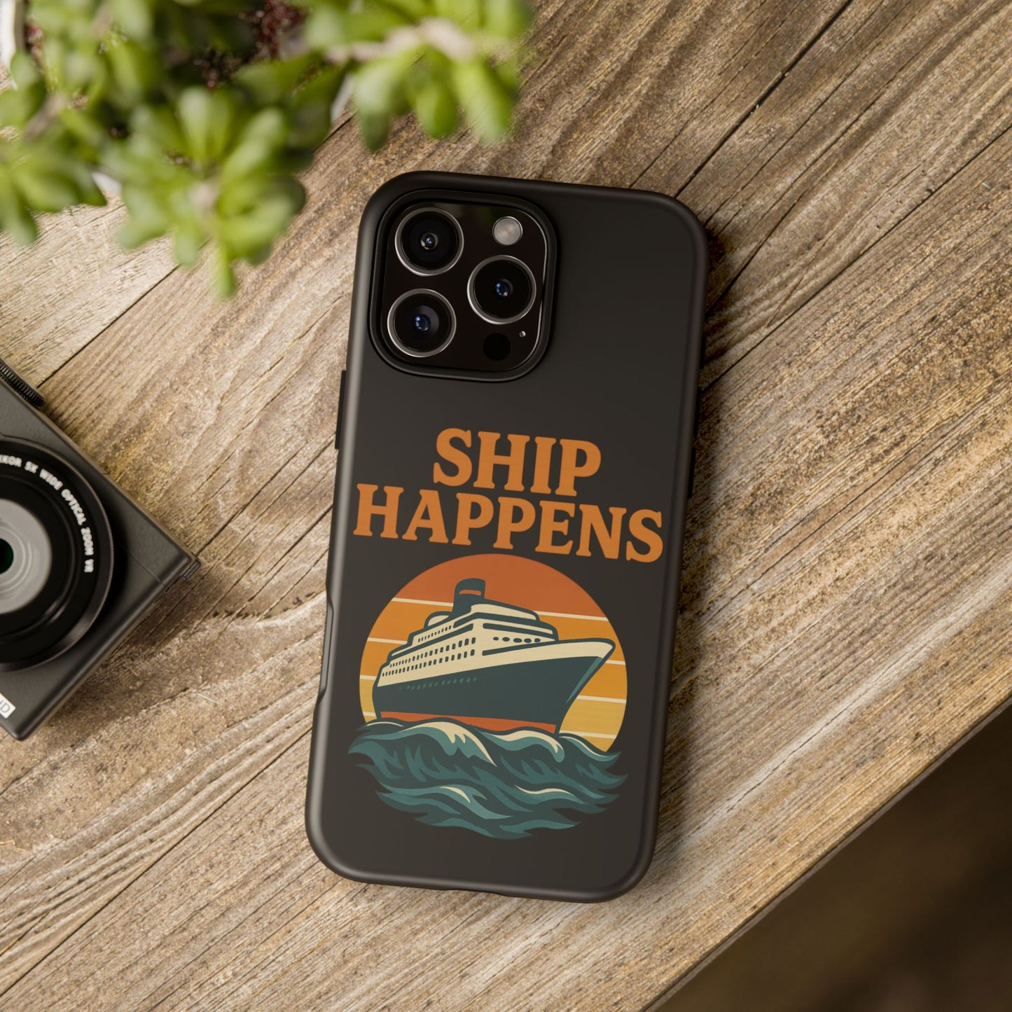 iPhone Case Ship Happens Sunset Cruise Case Gift for Travel Lovers Nautical Phone Case Cruise Accessory
