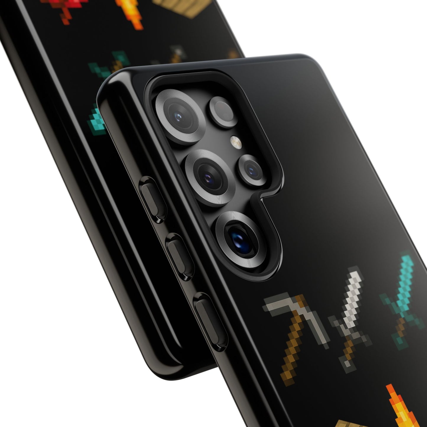 Minecraft-Inspired Tough Samsung Phone Case Pixel Art Design for Gamers Phone Accessory for Gamers