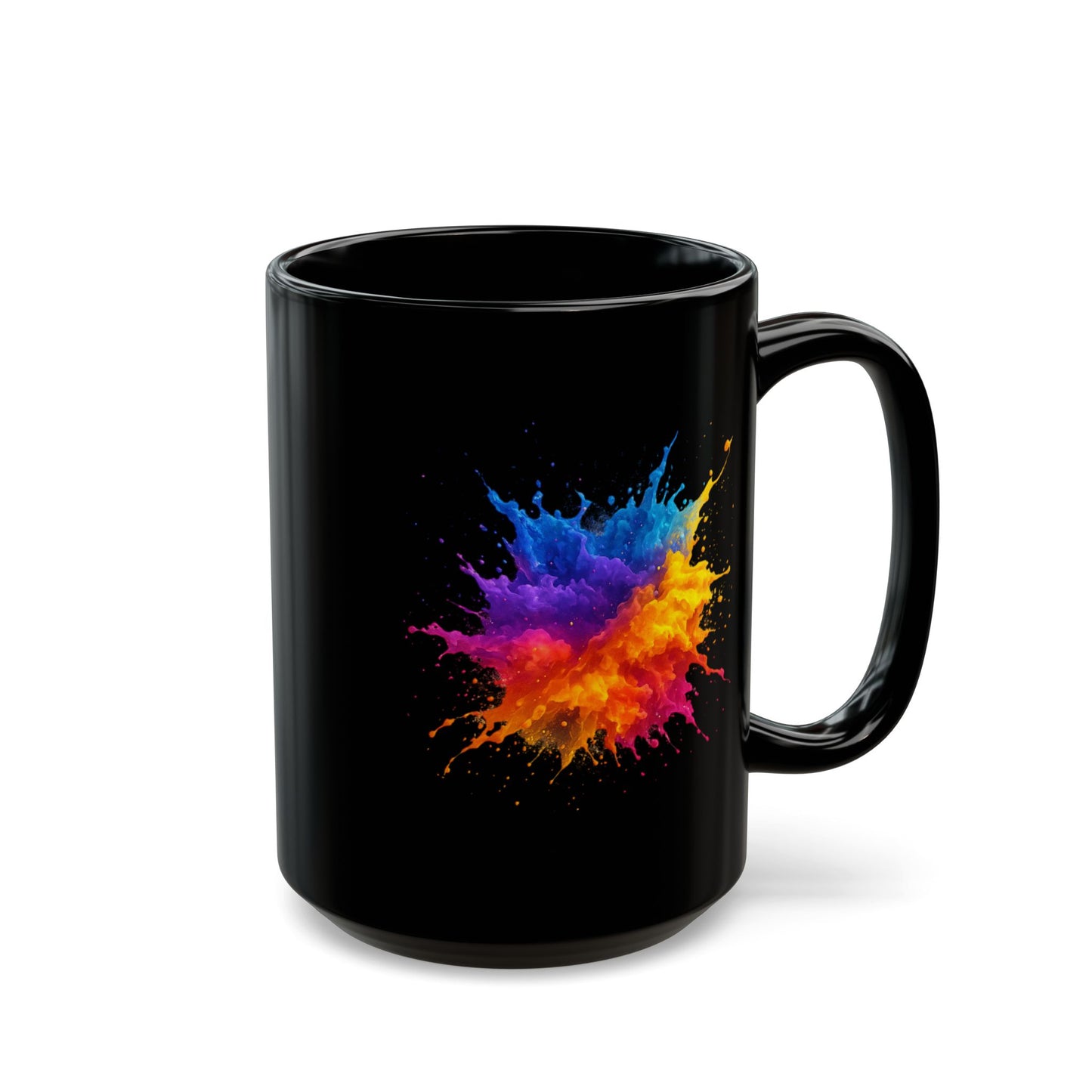 Color Splash Art Mug - Abstract Paint Splash Coffee Cup - Bright Bold Colorful Mug - Artist Gift Idea - Creative Vibe Mug 11oz 15oz