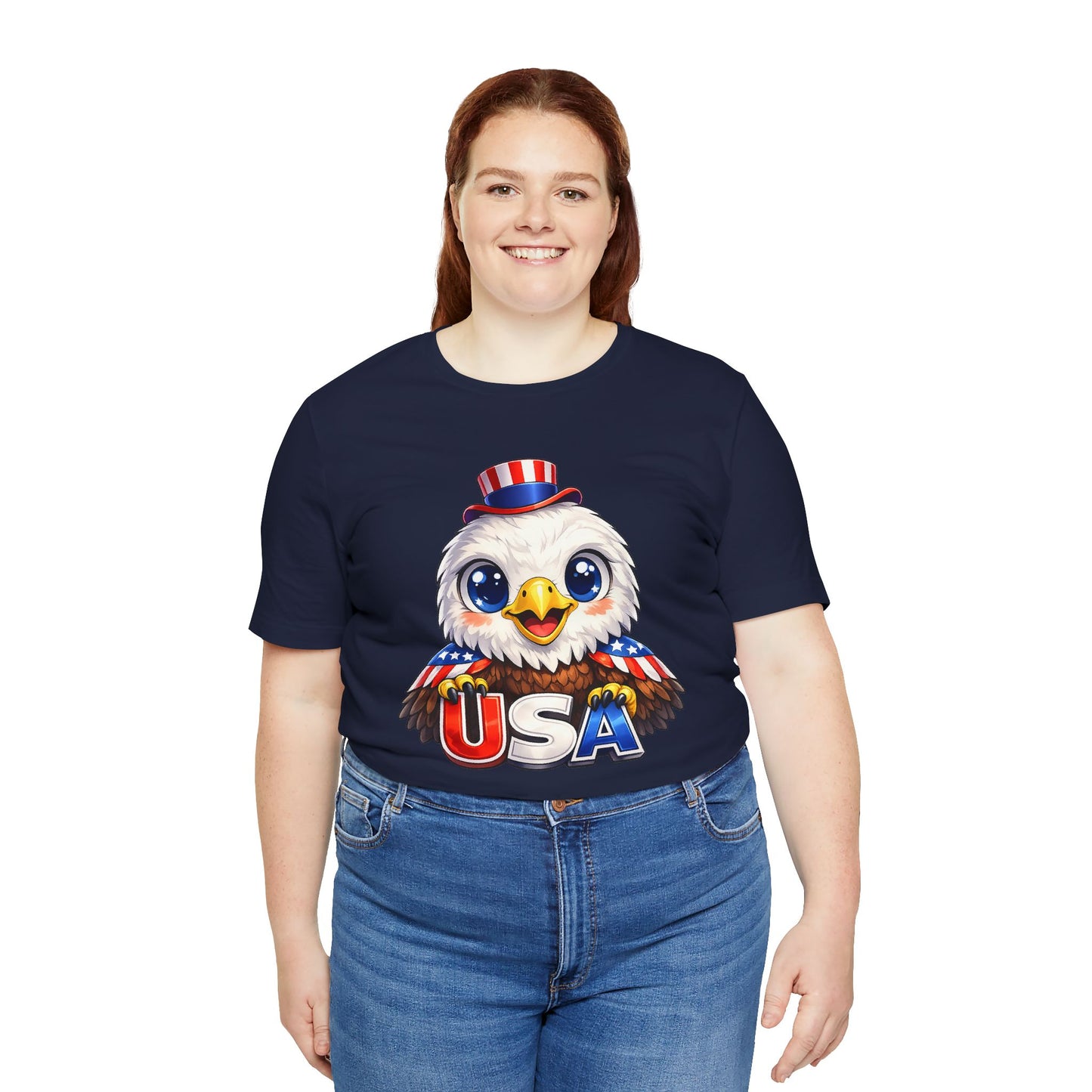 Cute USA Eagle Shirt, Patriotic Eagle T Shirt, Fourth Of July Shirt, American Flag Eagle Tee, Freedom Graphic Shirt, USA Pride Top