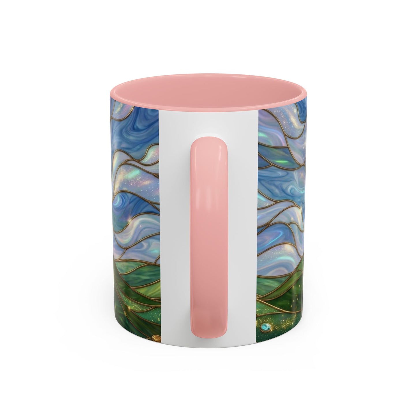 Stained Glass Rainbow Mug, Pot Of Gold Coffee Cup, St Patricks Day Gift, Whimsical Magical Art Mug, Lucky Irish Leprechaun Treasure