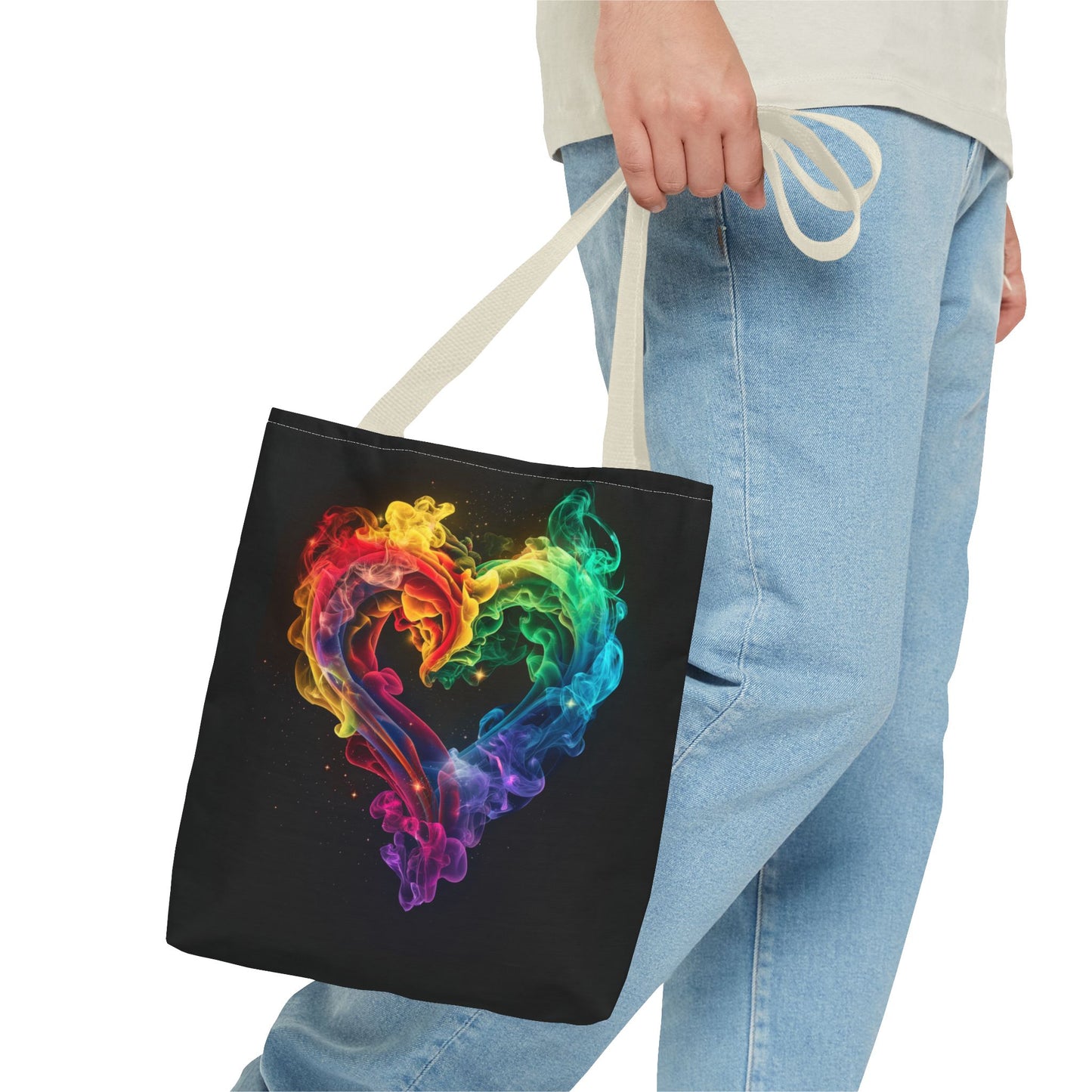 Colorful Smoke Heart Tote