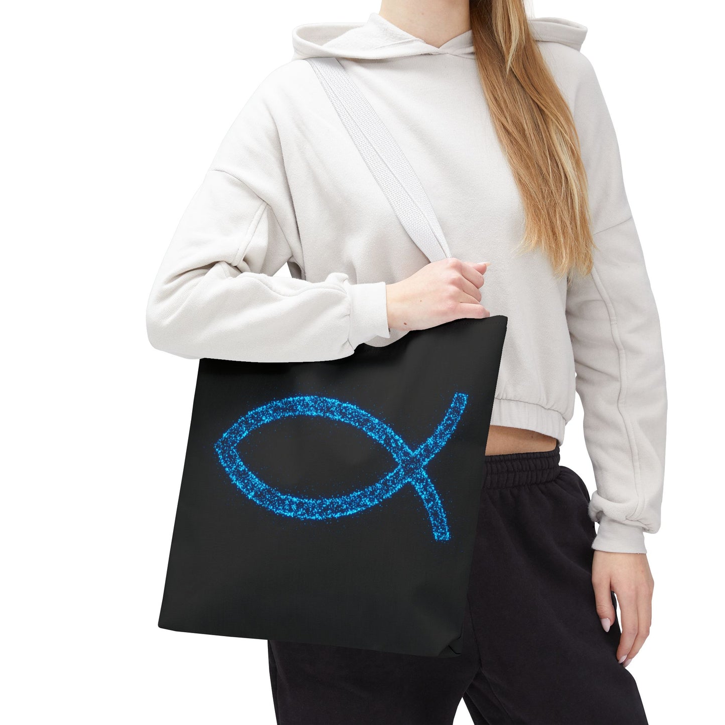 Sparkling Fish Symbol Tote Bag - Inspirational Vibes