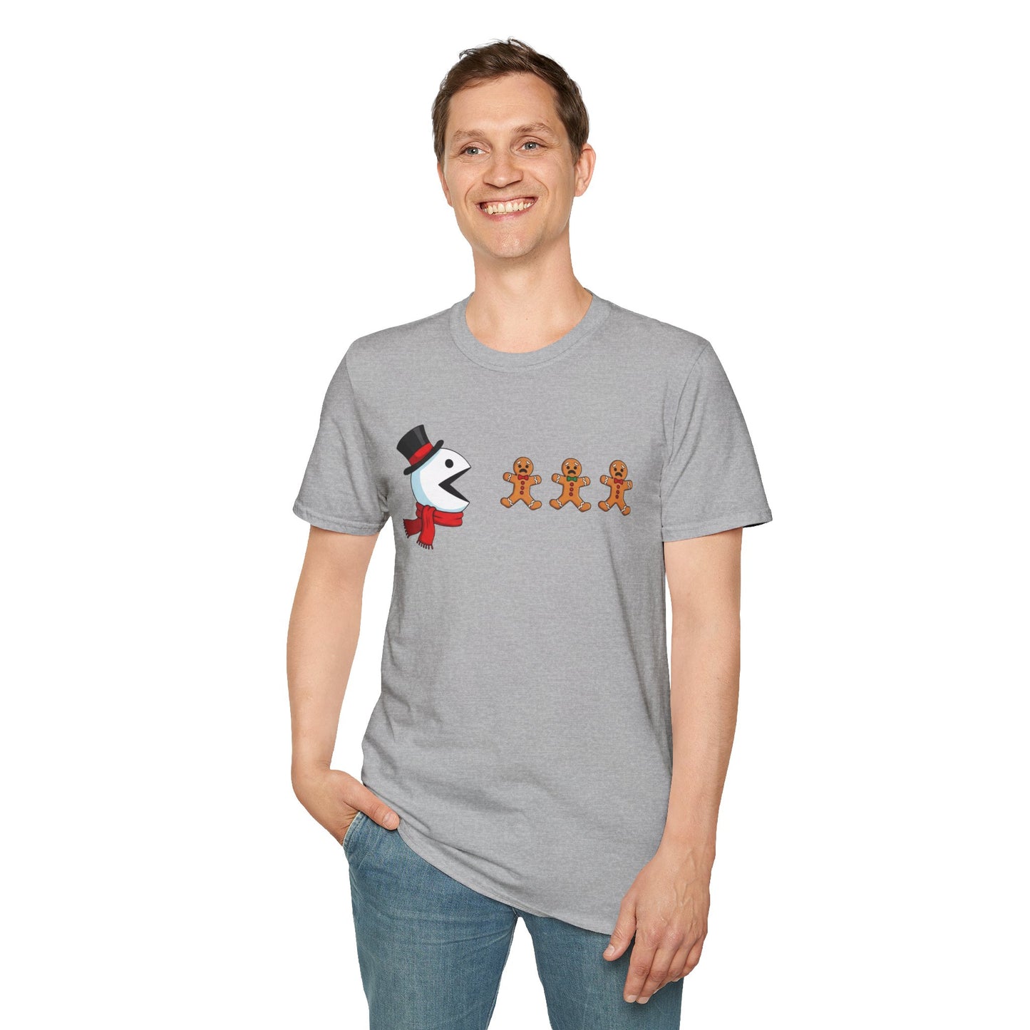 Funny Snowman And Gingerbread T-Shirt, Cute Christmas Tee, Holiday Humor Shirt, Festive Graphic Tee For Men And Women, Winter Gift Idea