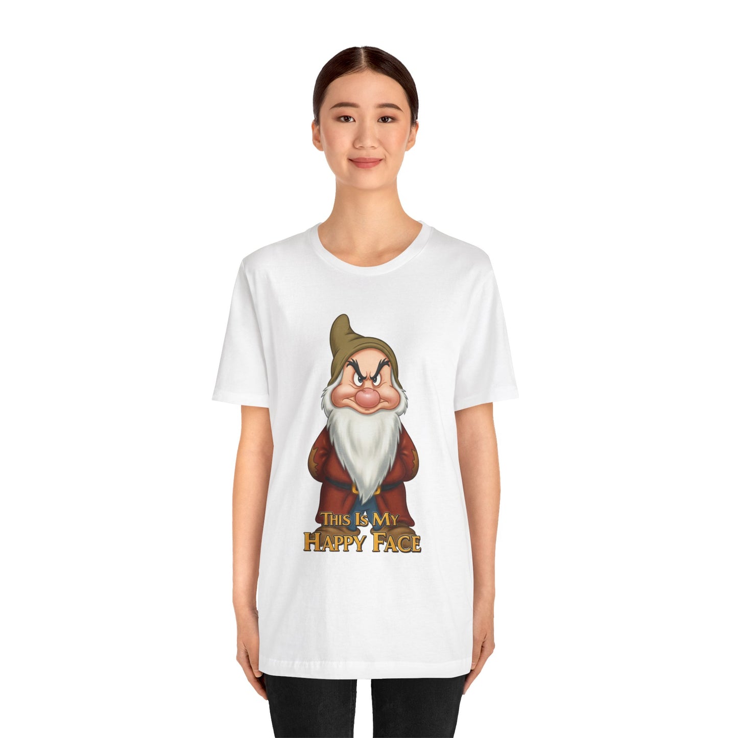 Grumpy Mood Shirt | This Is My Happy Face Tee | Funny Sarcastic Graphic T-Shirt | Retro Grumpy Beard Shirt | Gift for Men Women Introverts