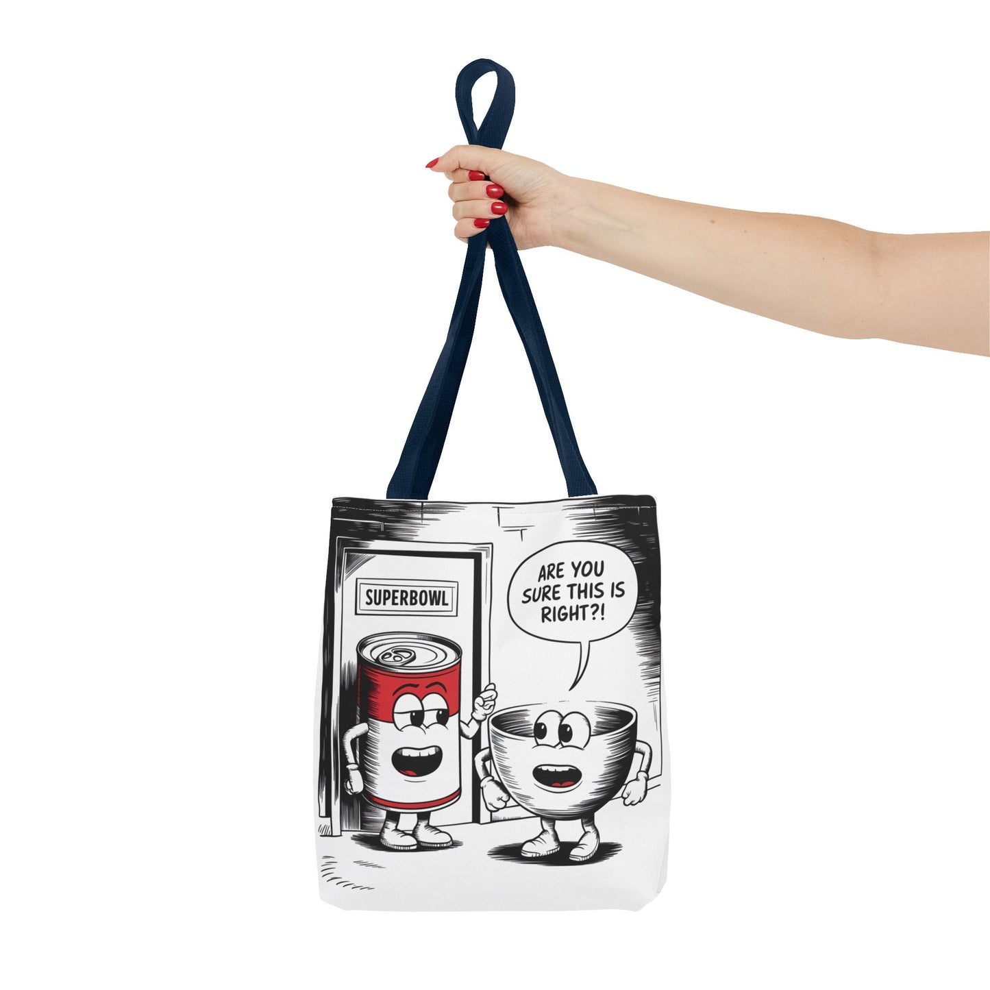 Tote Bag - Comic Superbowl Soup Design