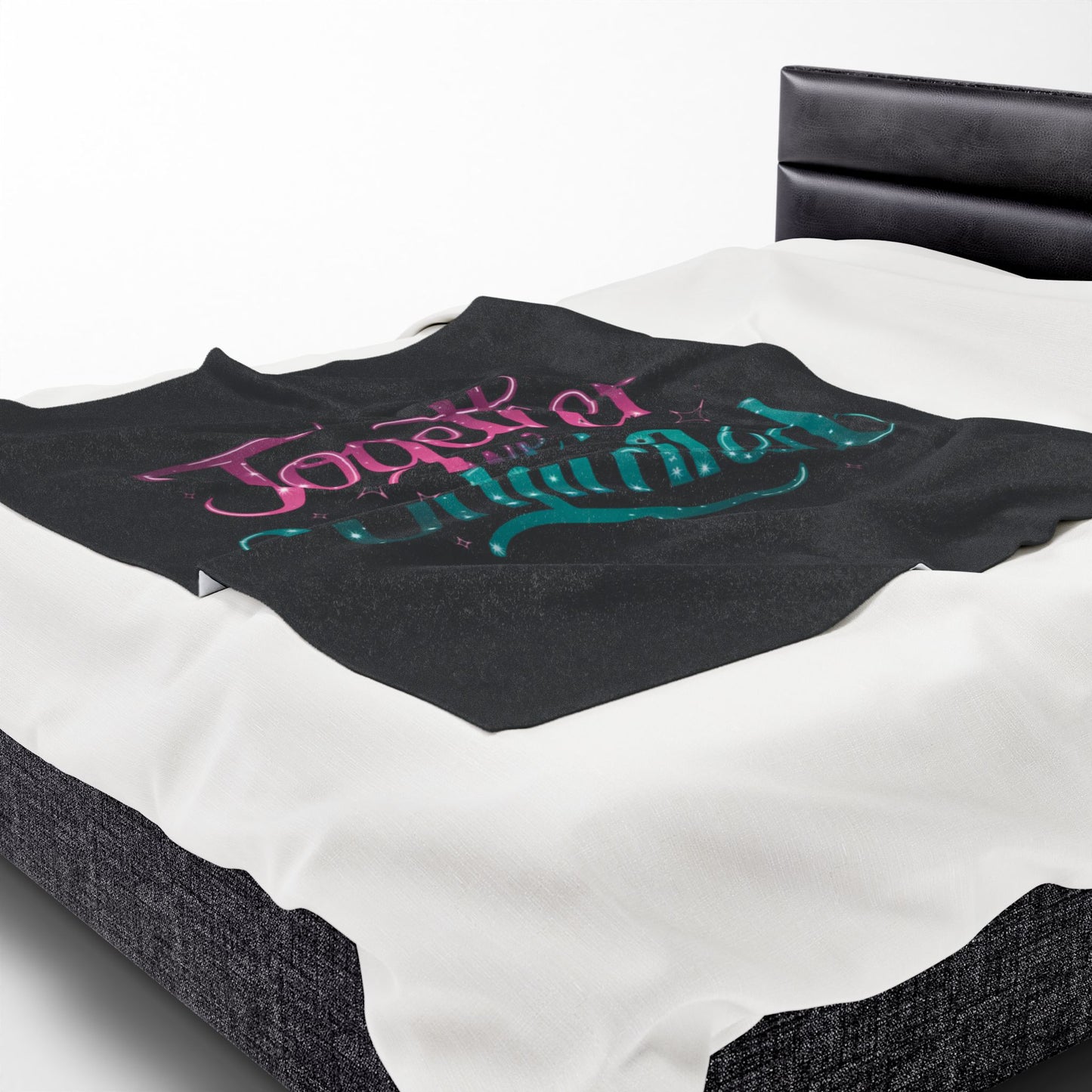 Velveteen Plush Blanket - Musical Quote 'Together We're Unlimited'