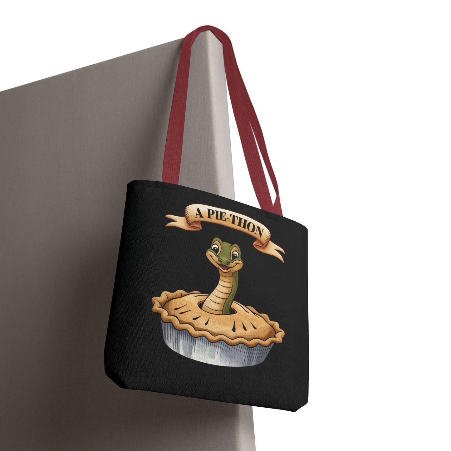 Funny Tote Bag with Snake Joke - Pie-Thon