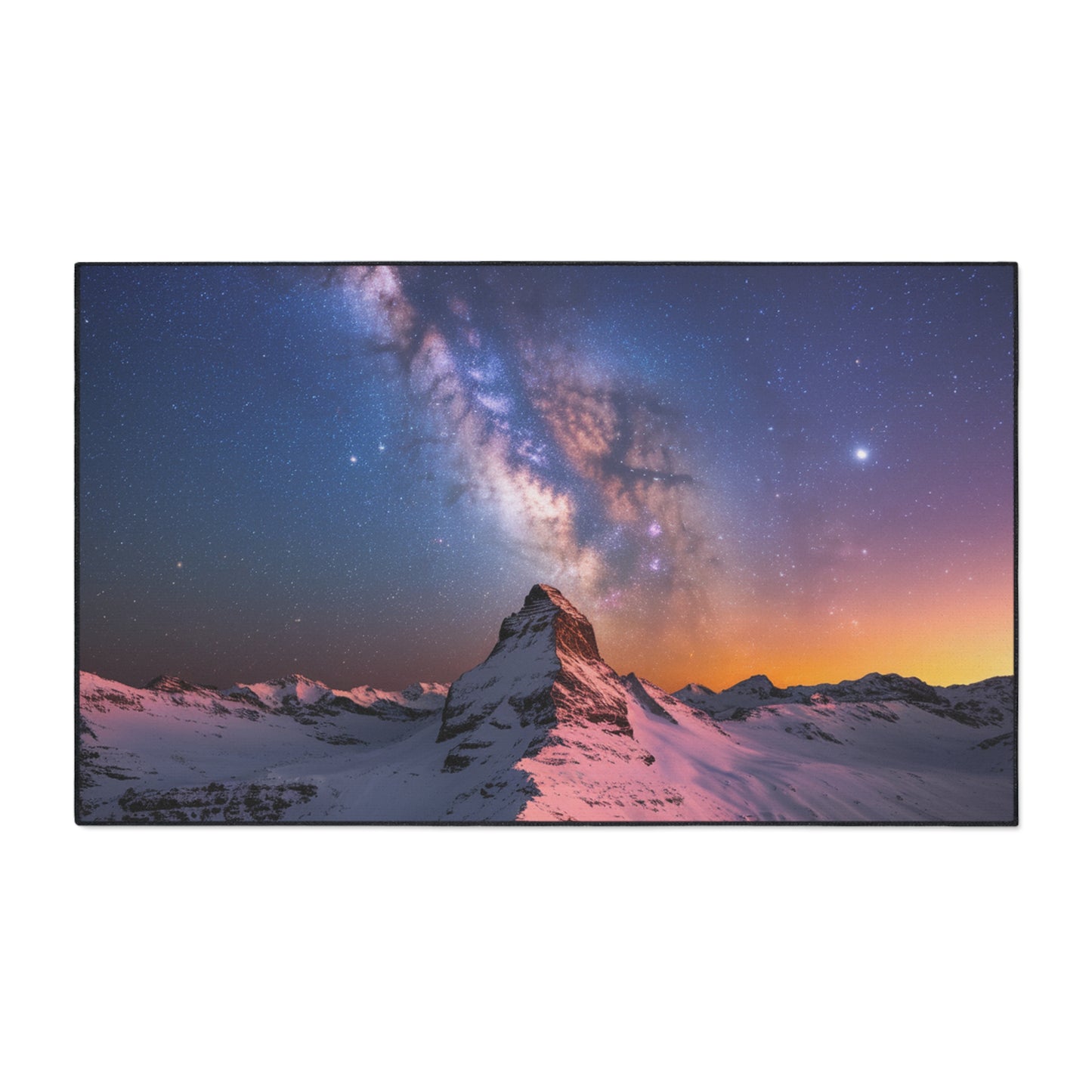 Galaxy Landscape Heavy Duty Floor Mat Home Decor Milky Way Welcome Mat Space Door Mat Office Decor
