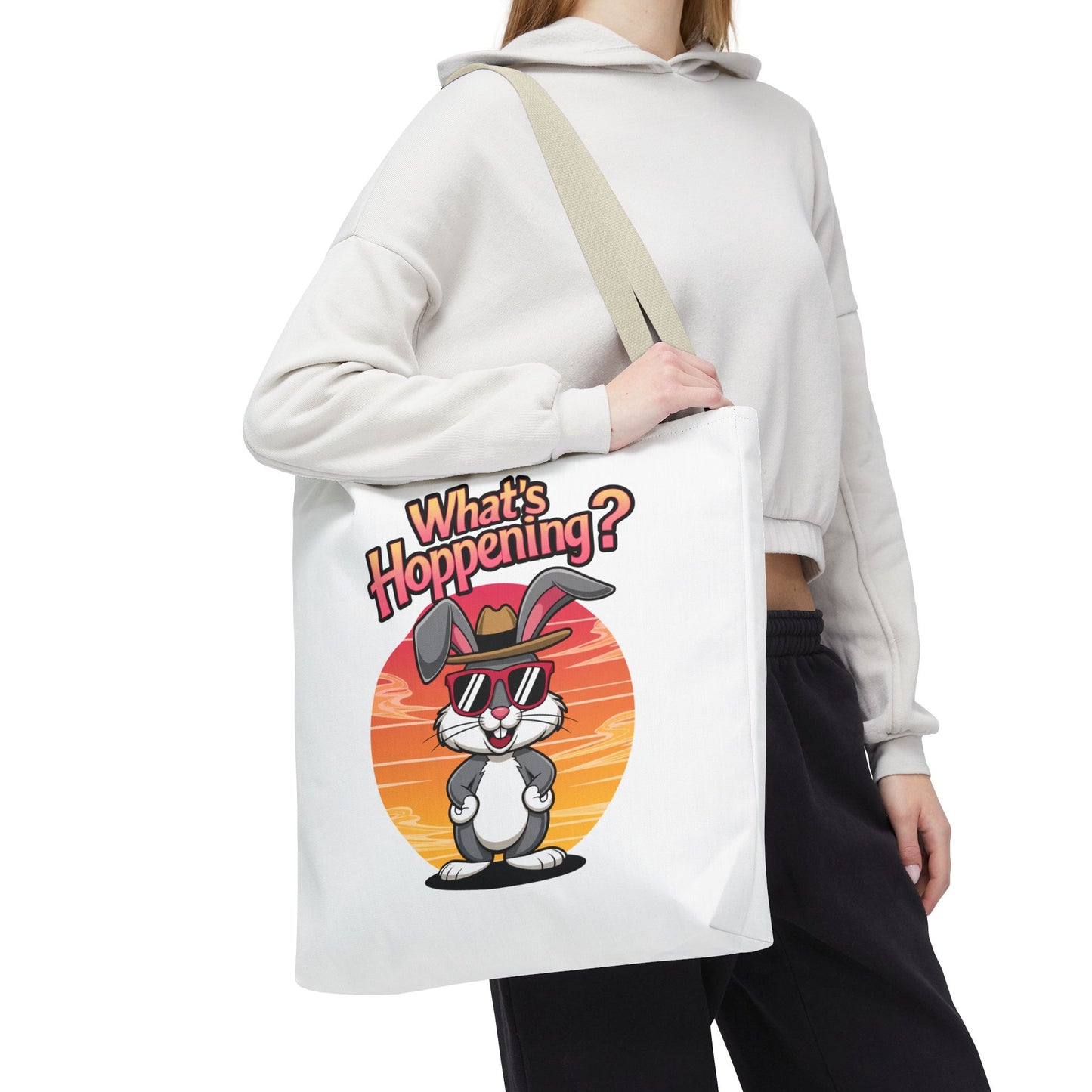 Bunny Tote Bag - 'What's Hoppening'